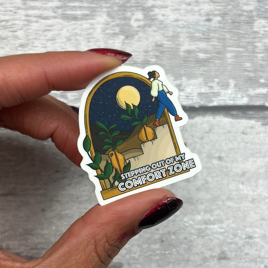 (023) Stepping out of my comfort zone..... Vinyl sticker