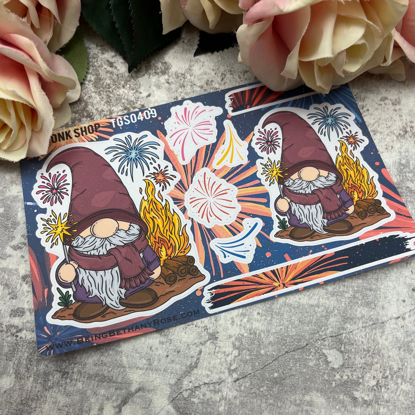 Bonfire Night fireworks Gonk Stickers (TGS0409)