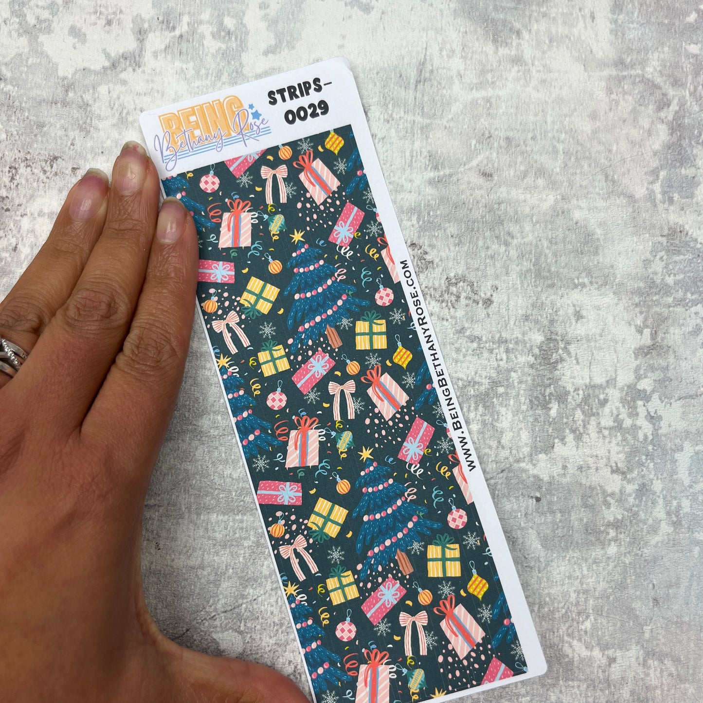 Christmas - thin washi style strip stickers (BBRSTRIPS-0029)