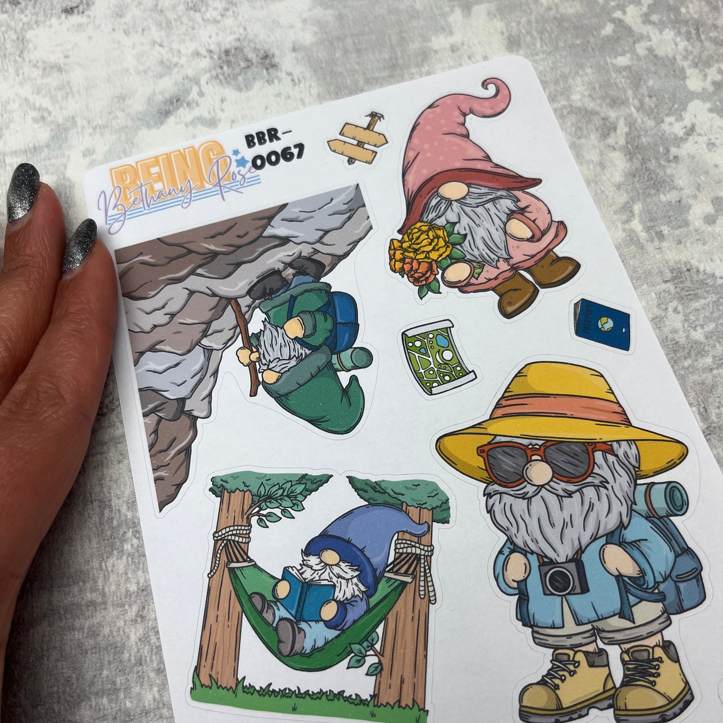 Archie outdoors Gonk journalling planner stickers (BBR-0067)