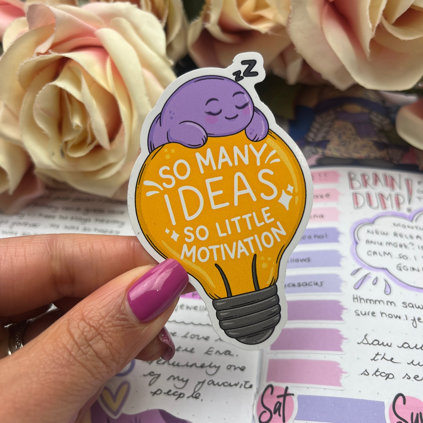 (159) So many ideas, so little motivation - vinyl sticker
