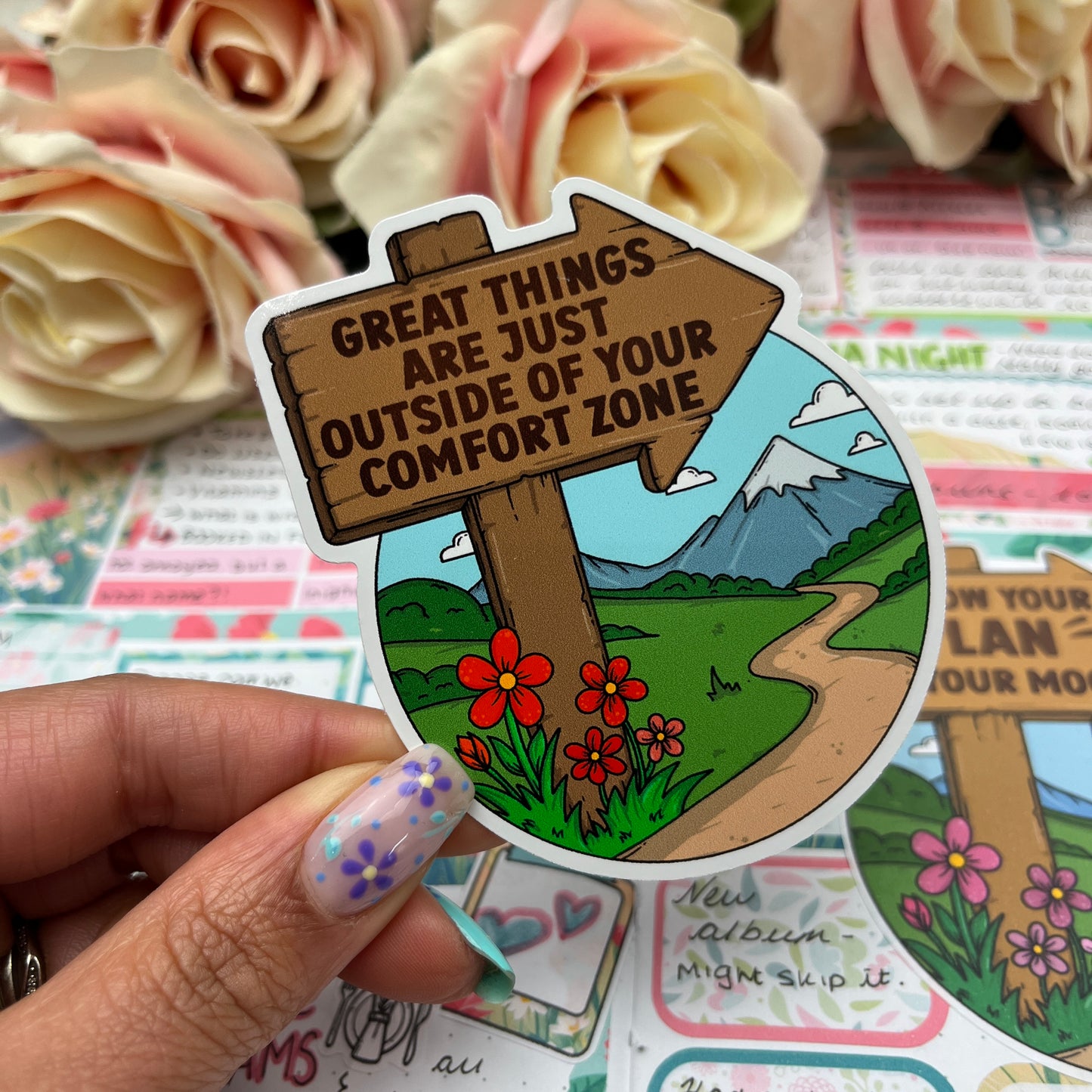 (164) Great things are just out of your comfort zone - vinyl sticker