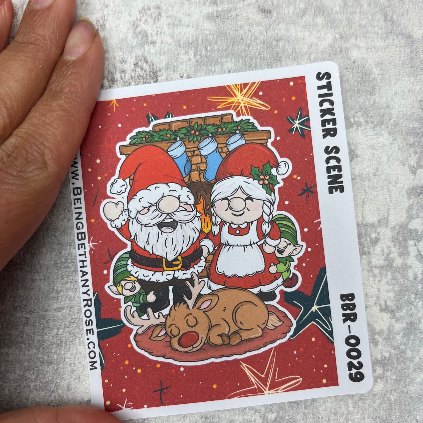 Christmas scene sticker (BBRSCENE-0029)