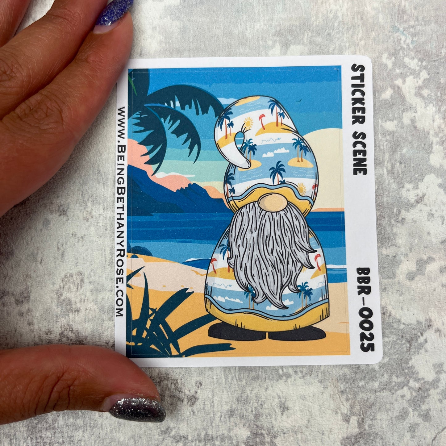 Brittany Beach scene sticker (BBRSCENE-0025)