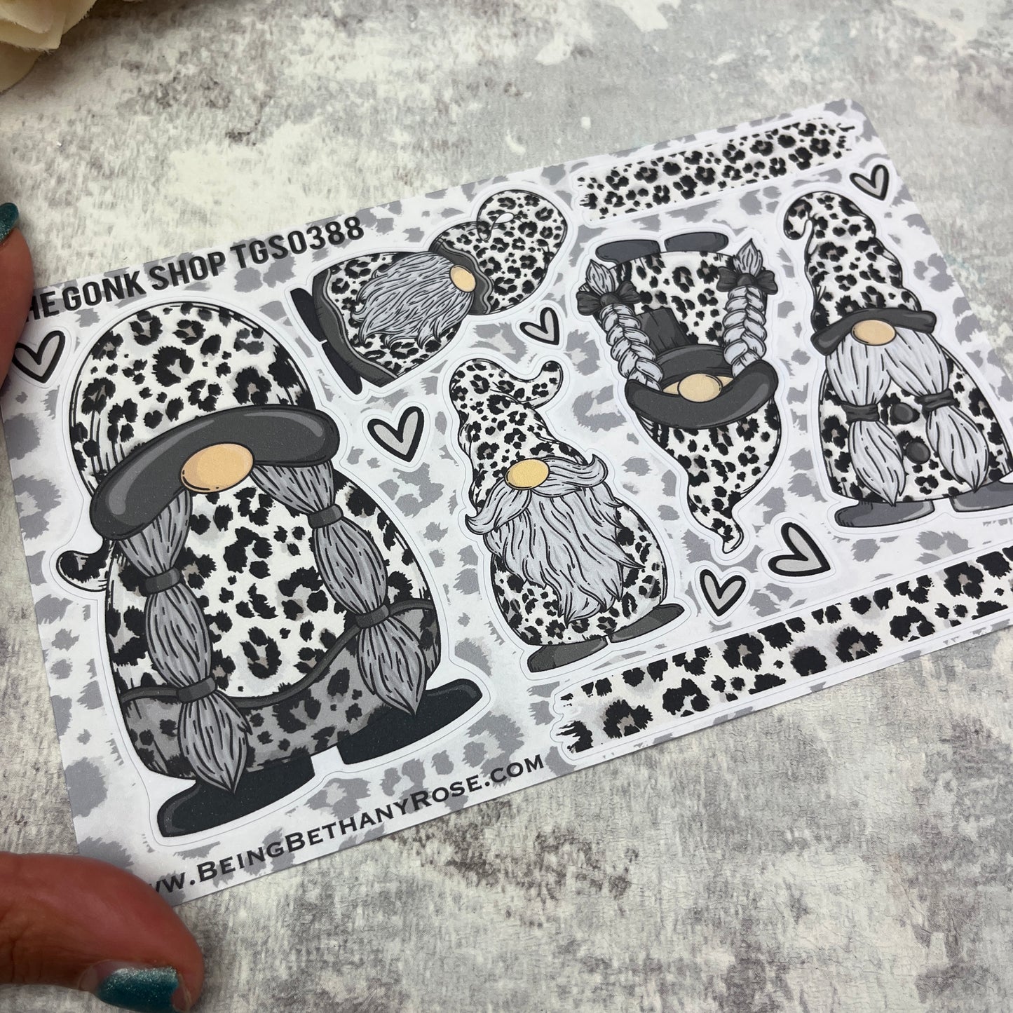 Wendy Mono Leopard Print Gonk Stickers (TGS0388)