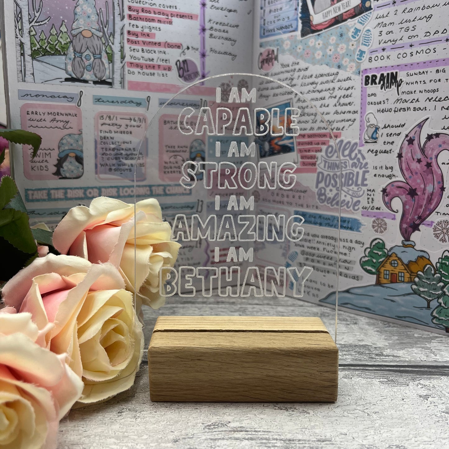 Patreon Exclusive - personalised affirmation sign
