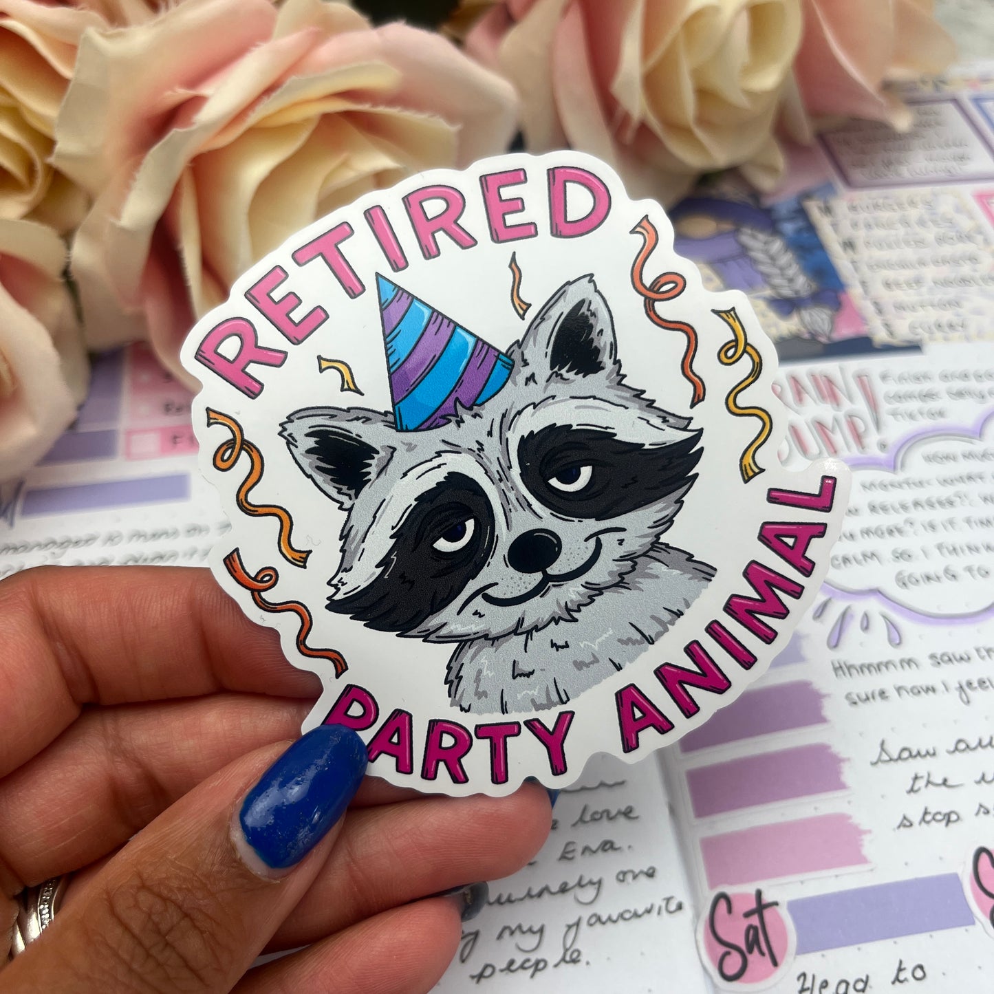 (0134) Retired Party Animal - vinyl sticker