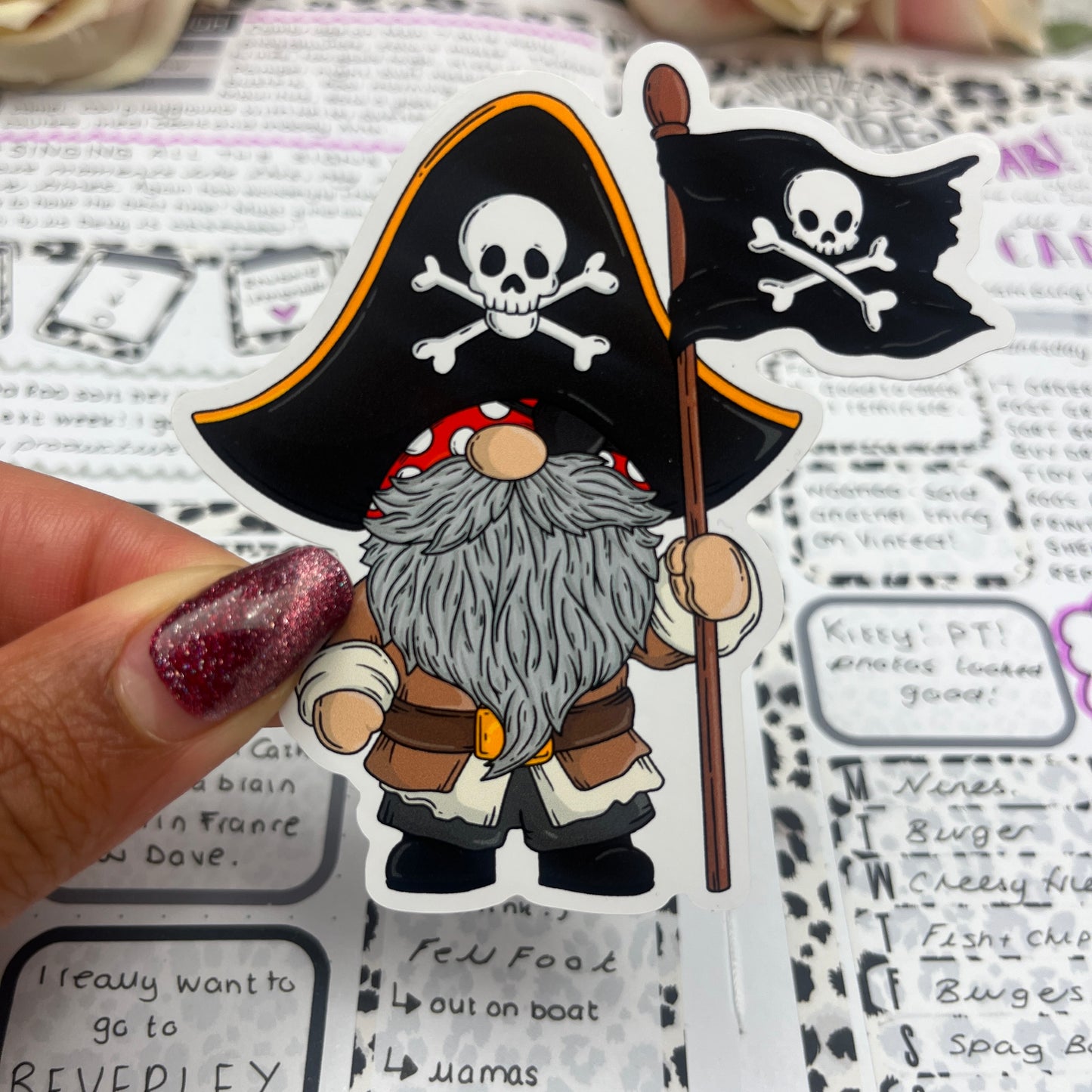 (0143) Pirate Captain Gonk - vinyl sticker