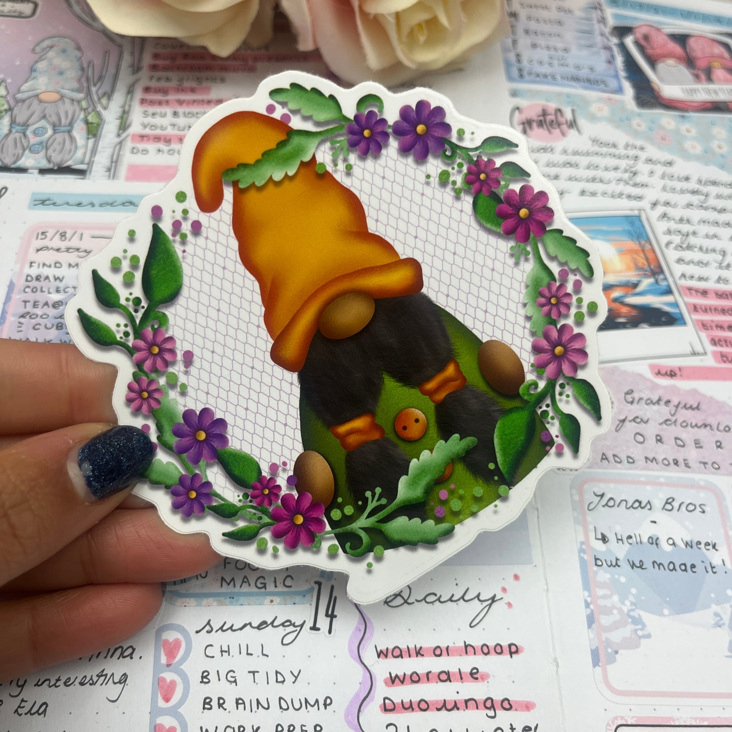 (106) Carlisle wreath... Vinyl sticker