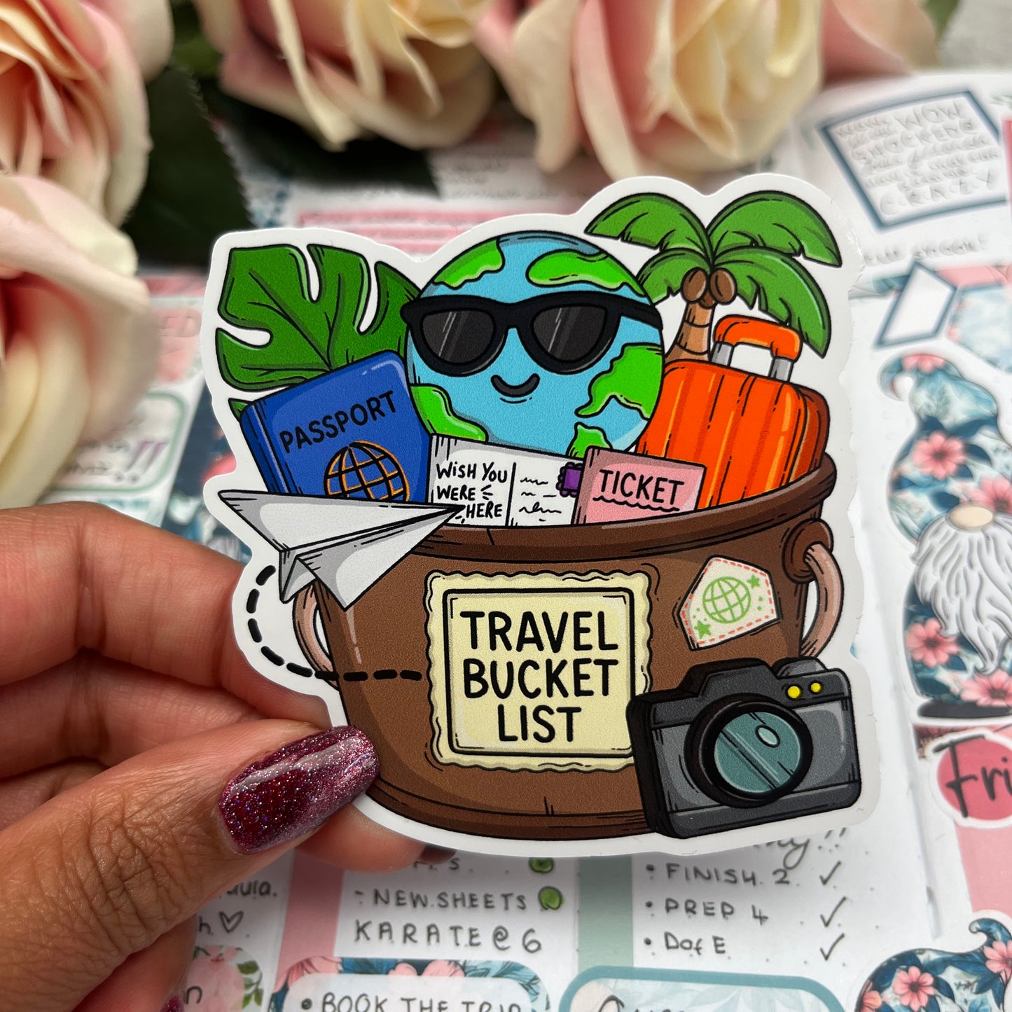 (0140) The Travel Bucket List - vinyl sticker