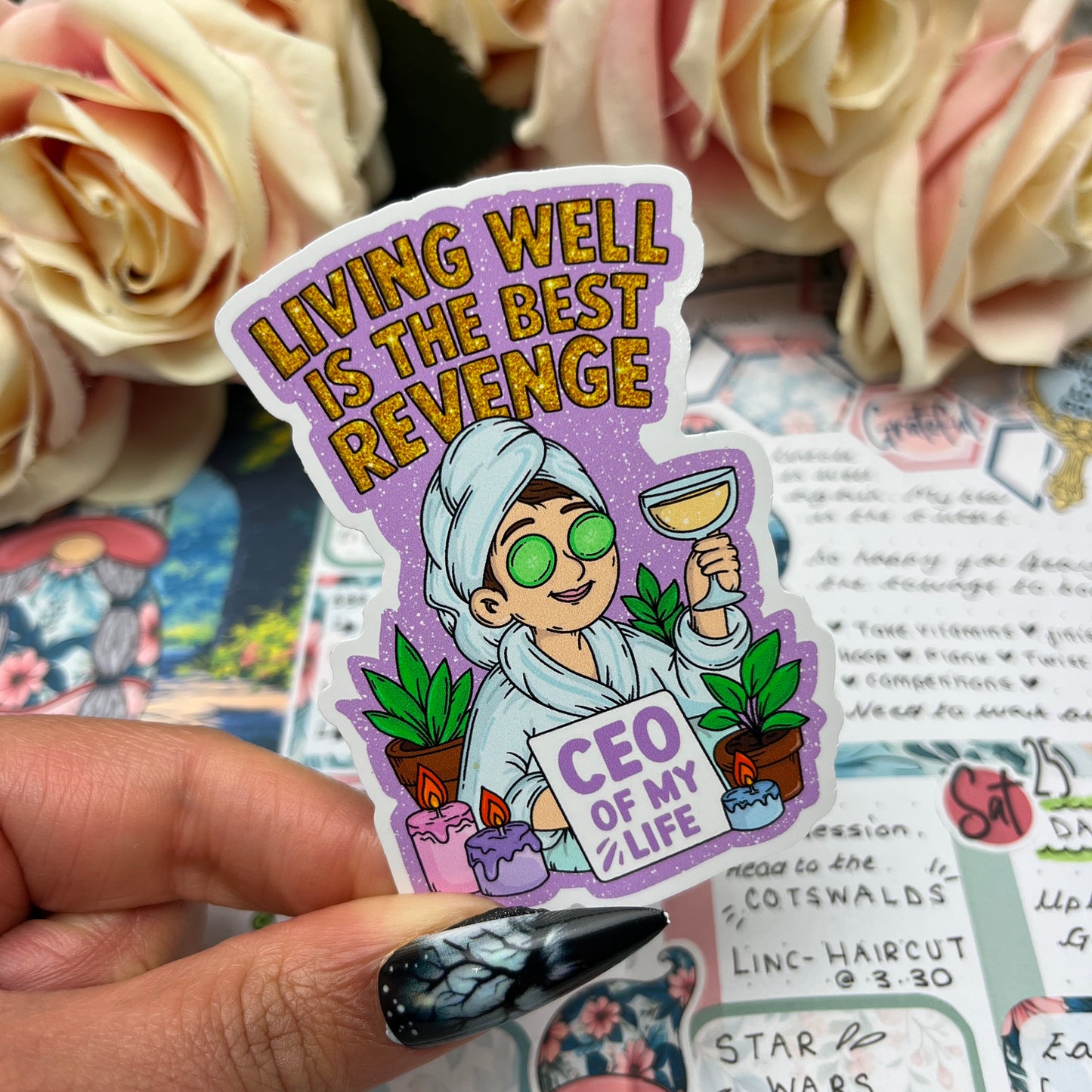 (158) The best revenge - vinyl sticker