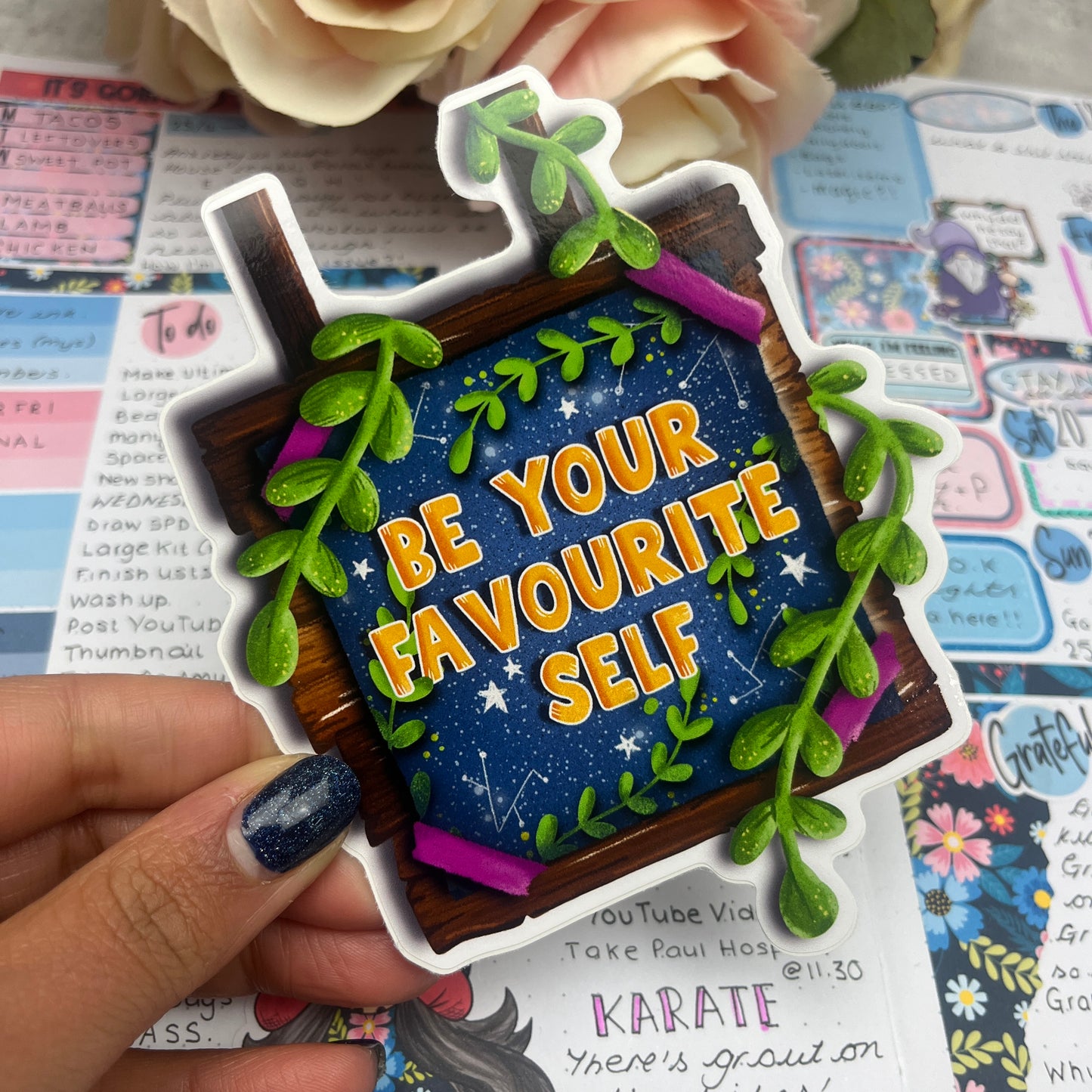 (098) Be your favourite self sign... Vinyl sticker