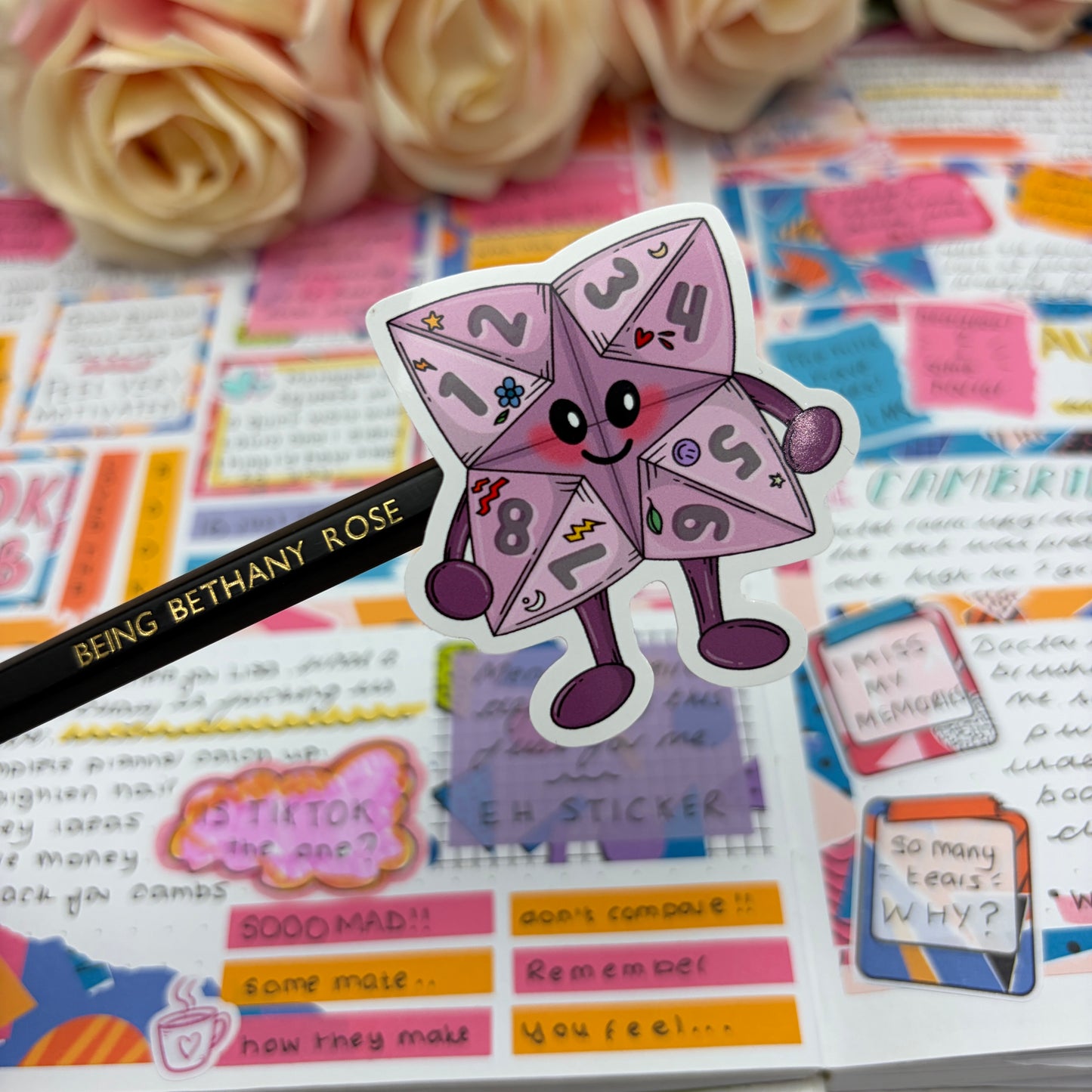 Retro chatterbox game - vinyl sticker (LLU032)
