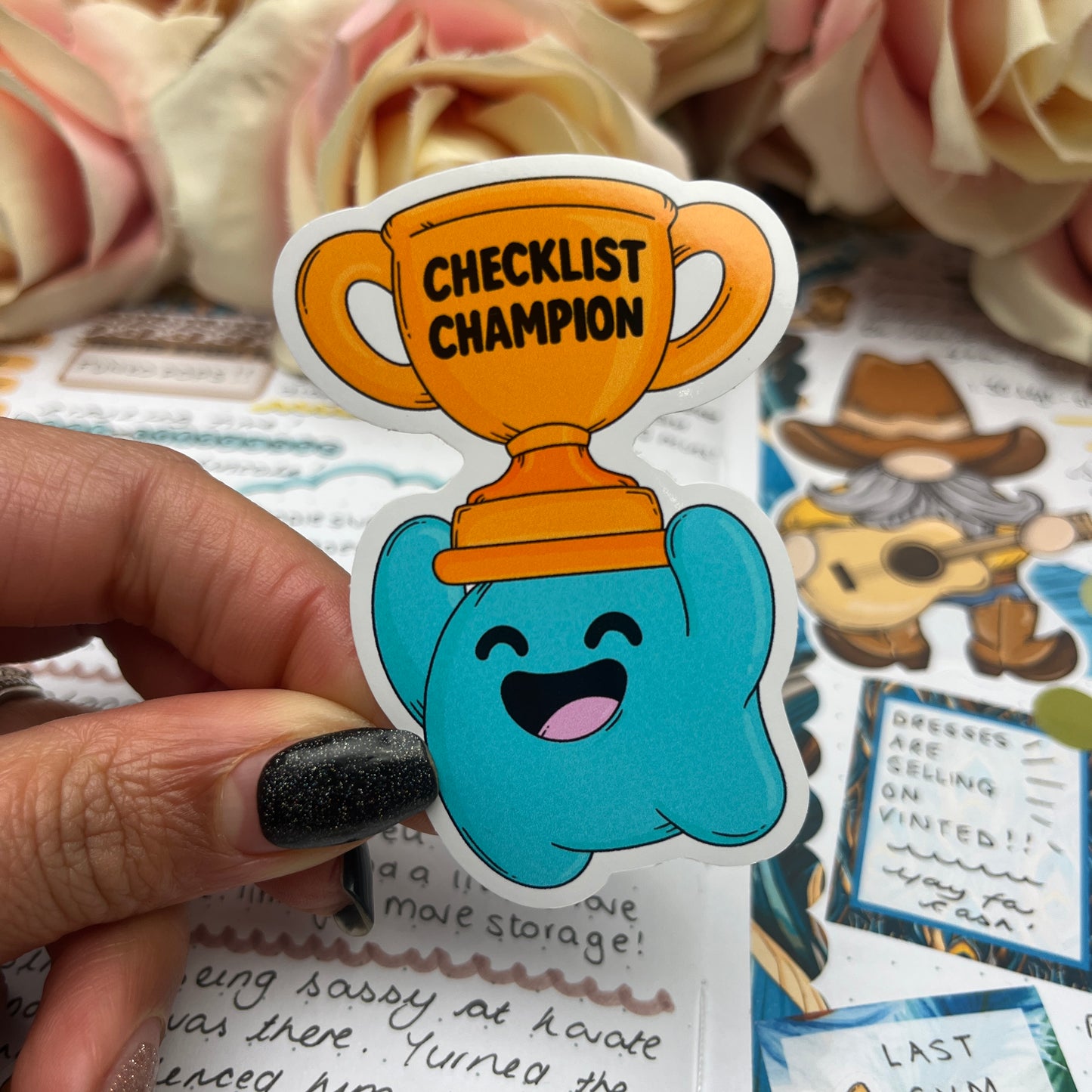 (157) Checklist Champion - vinyl sticker