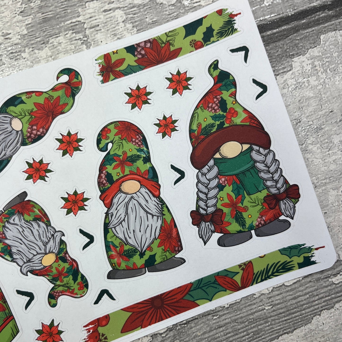 Poinsettia Gonk Stickers (TGS0361)