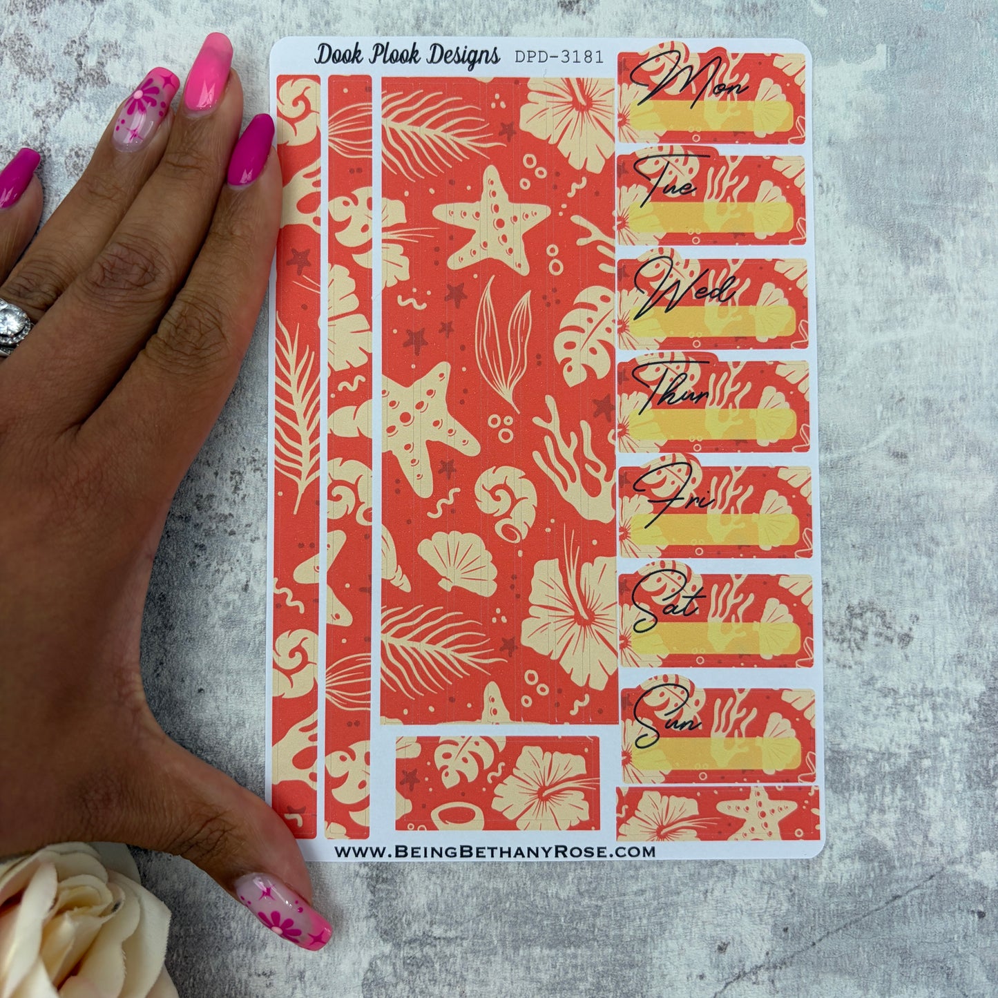 One sheet week planner stickers - the sea is calling co-ord (2026088)