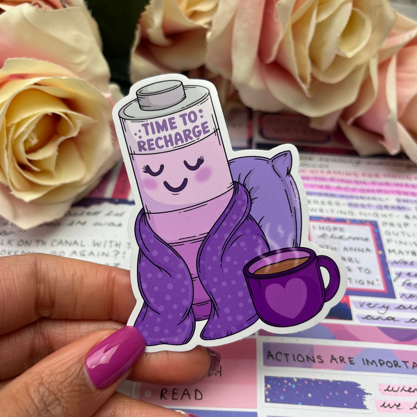 (159) Time to recharge - vinyl sticker