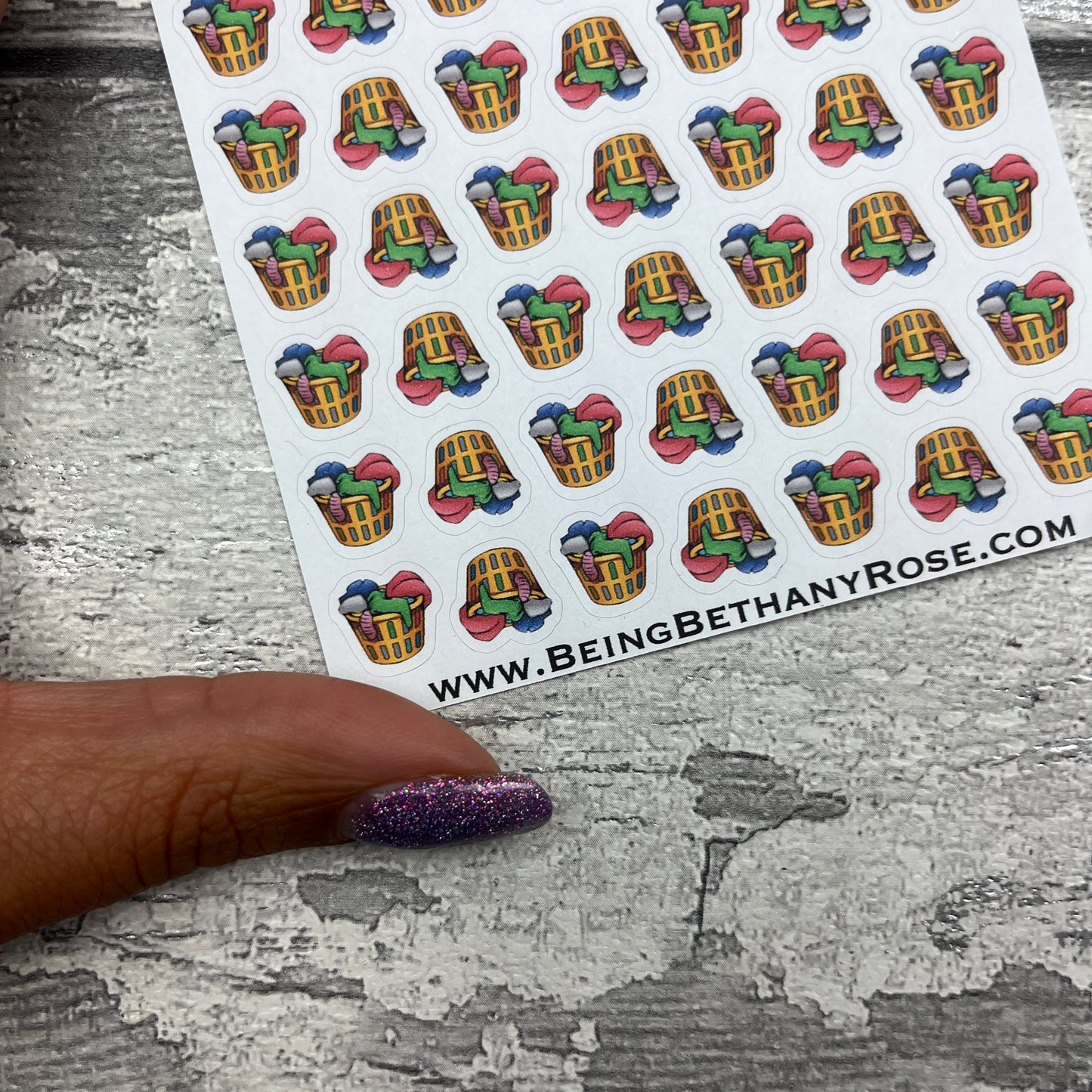 Laundry Basket Stickers (Dinkies)(DPD-D071)