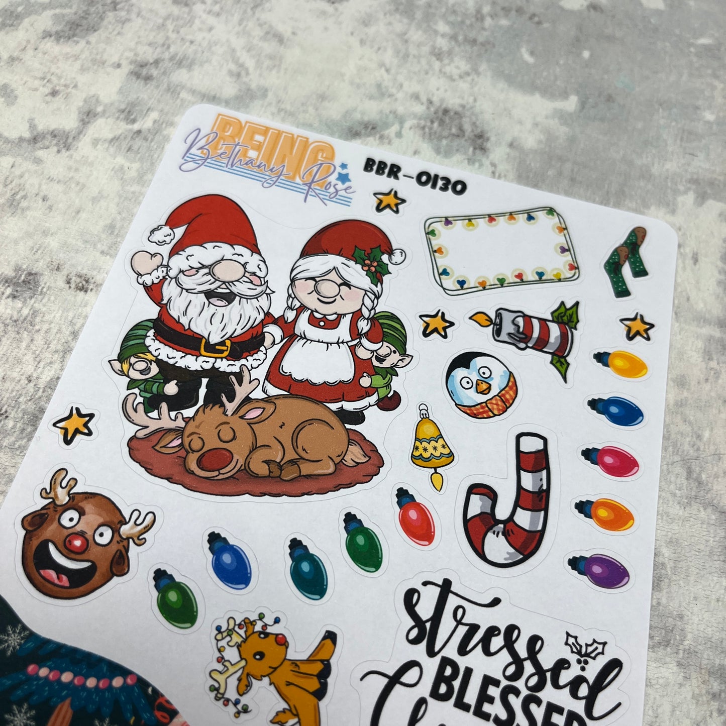 Christmas Gonk journalling planner stickers (BBR-00130)