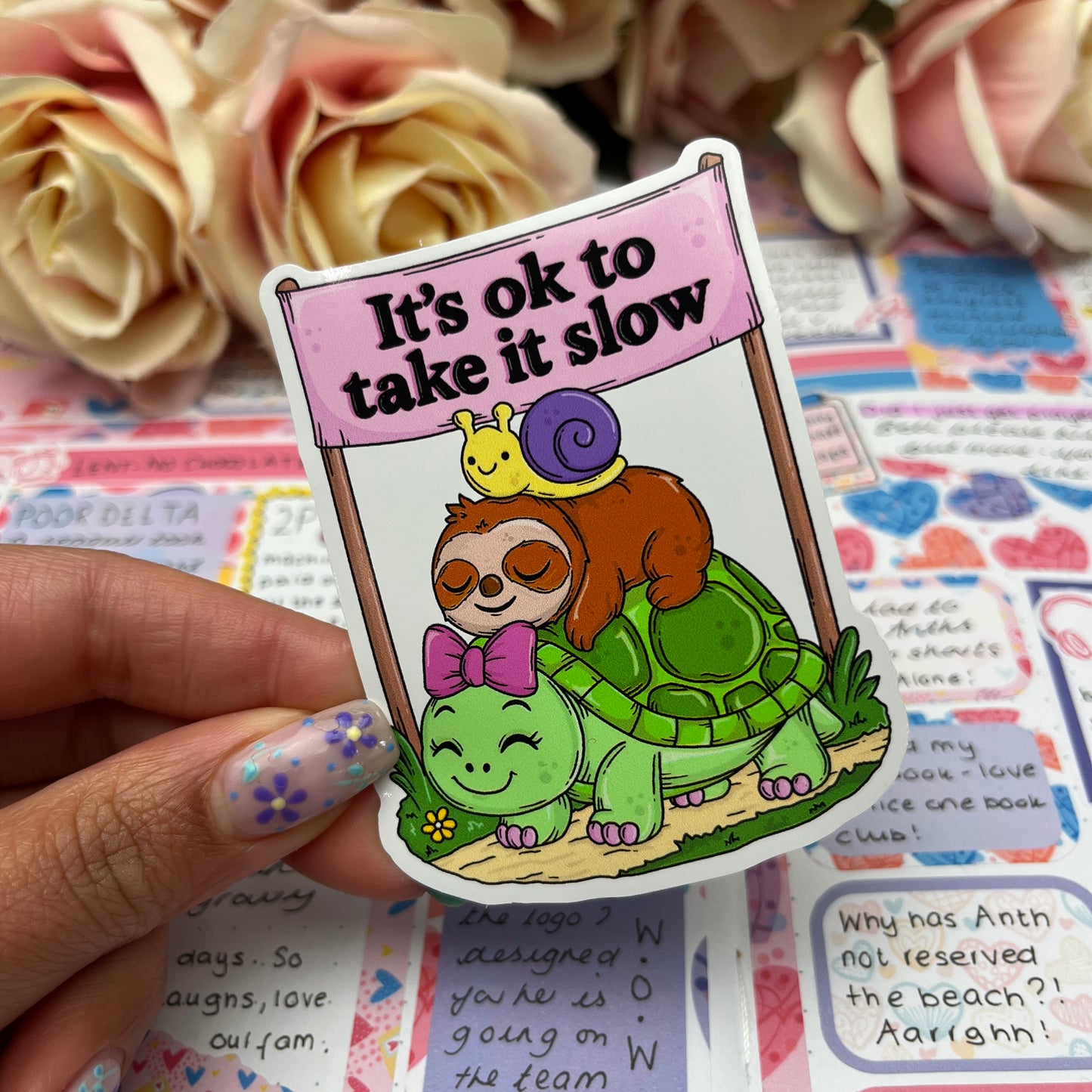 (166) It's ok to take it slow - vinyl sticker