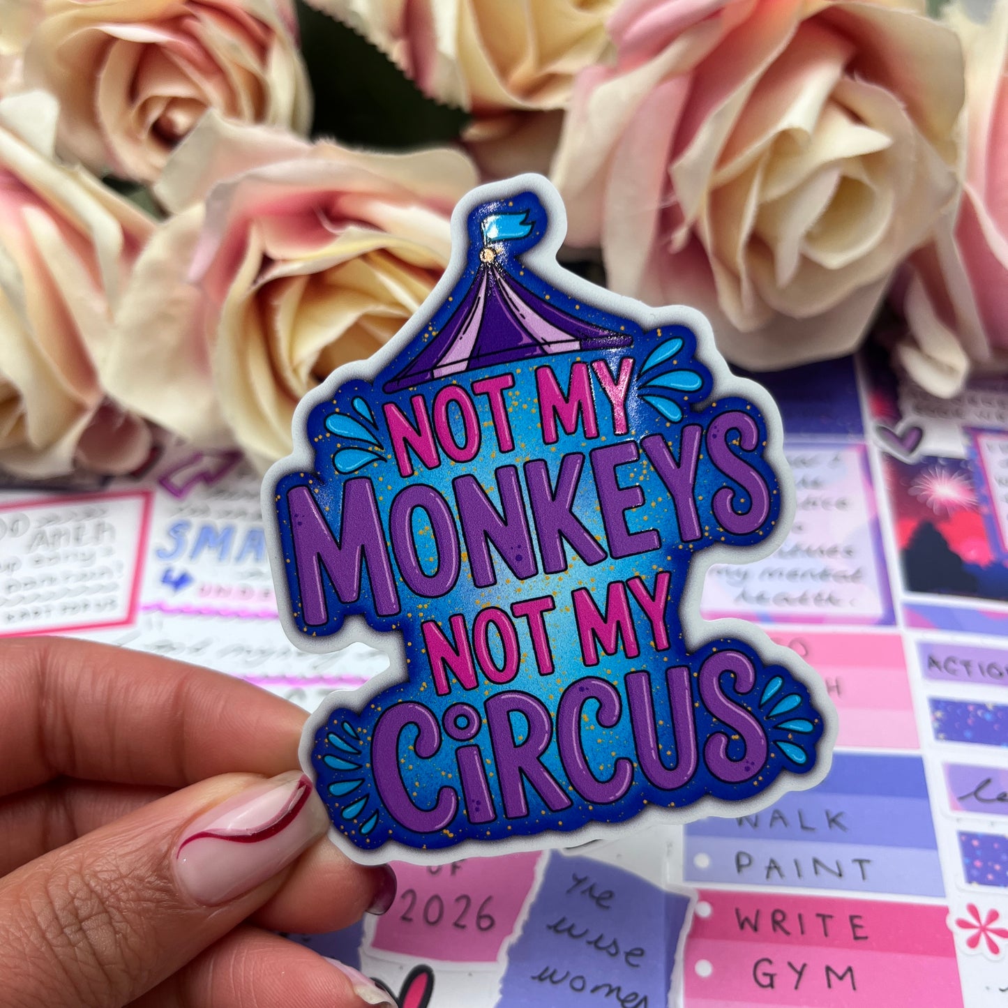 (161) Not my monkeys, not my circus - vinyl sticker