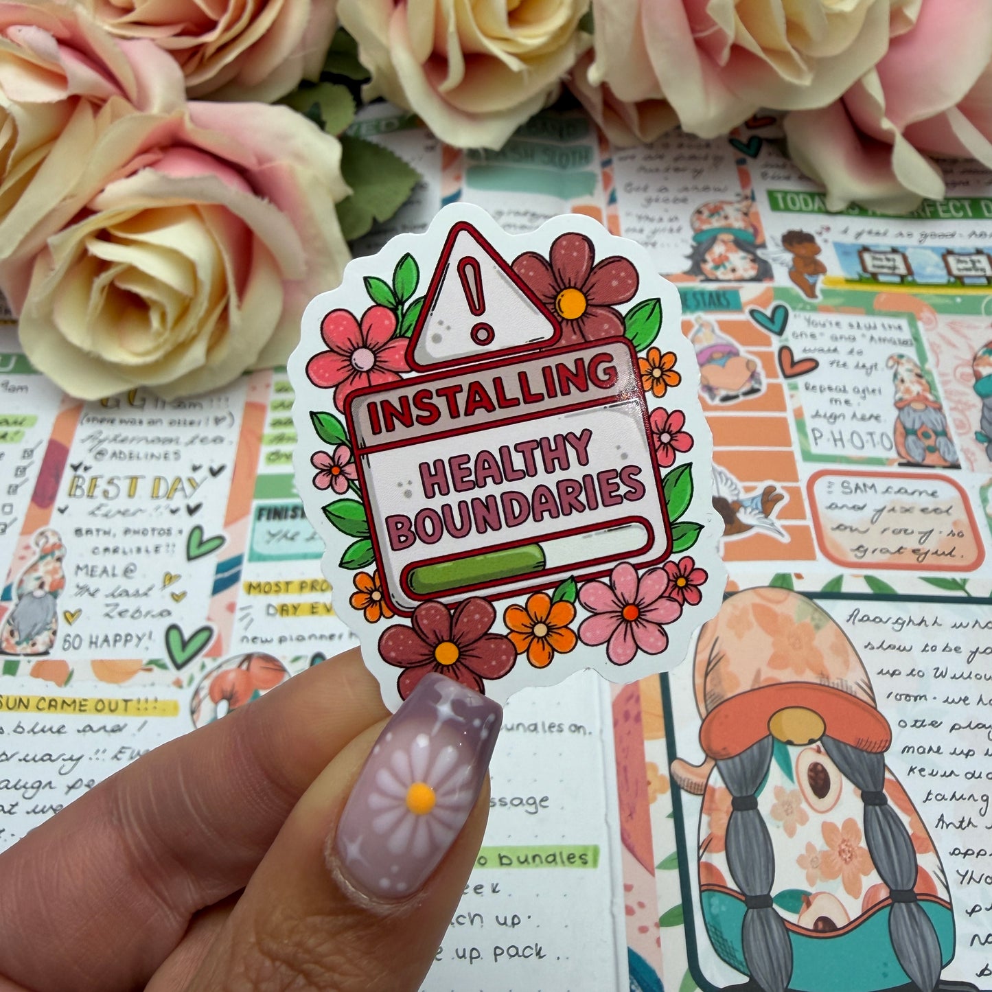 (154) Installing Healthy Boundaries - vinyl sticker