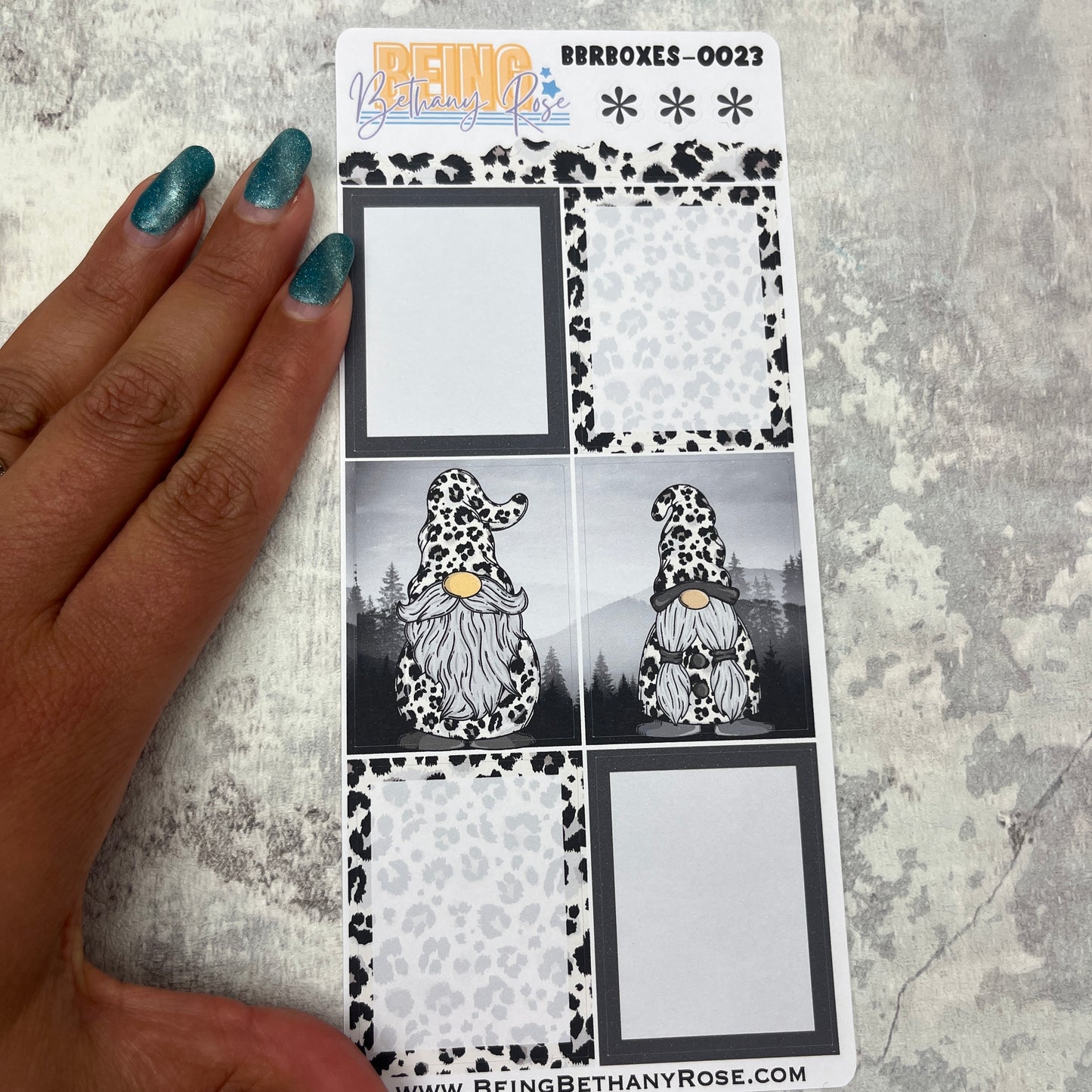 Wendy Mono Leopard Print box stickers - add ons (BBRBOXES-0023)