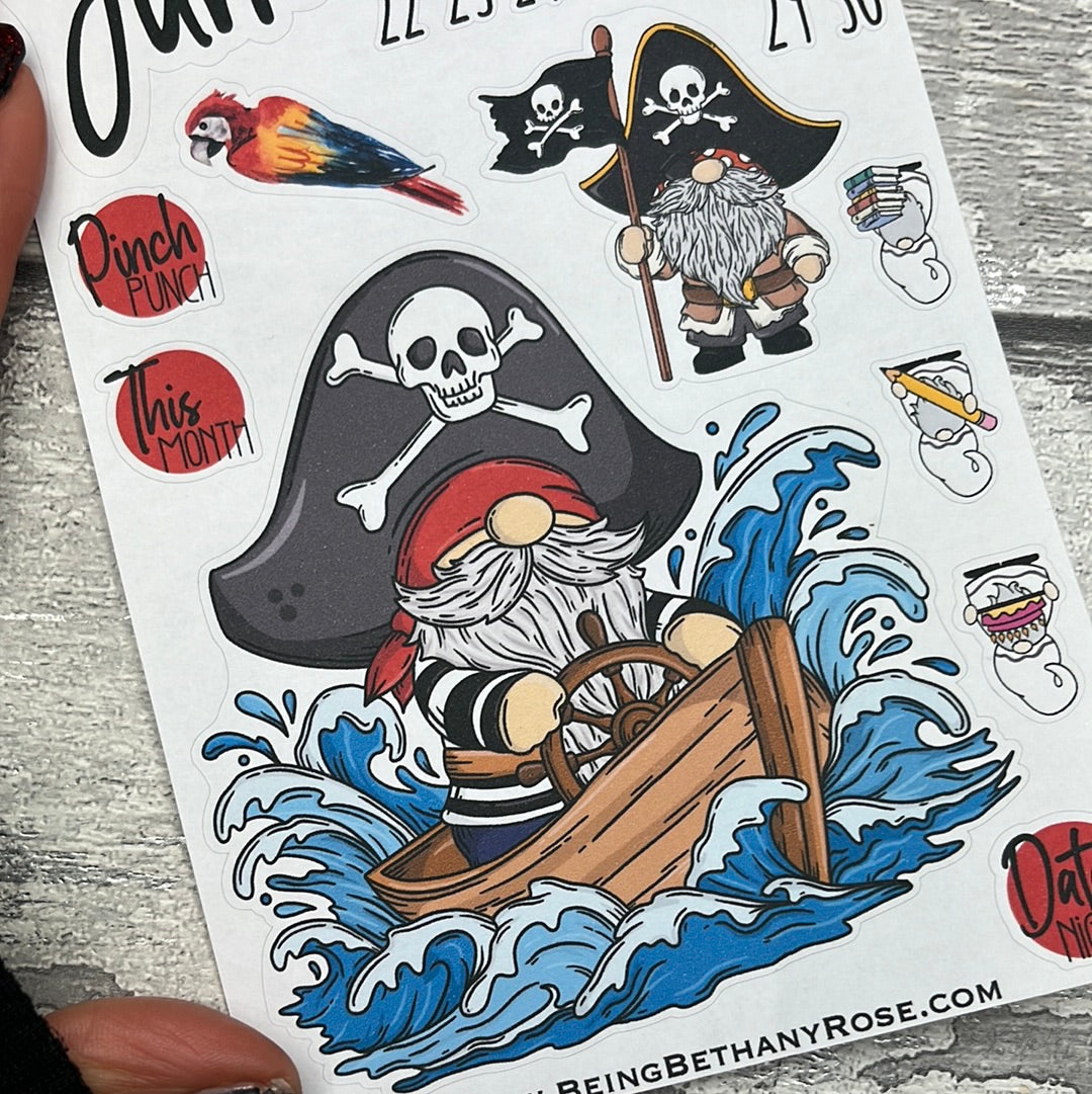 June Month- Marina Pirate - journalling planner stickers (DPD3195)