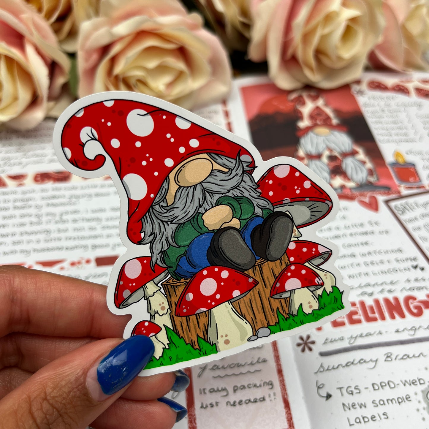 (0136) Mushroom gonk - vinyl sticker