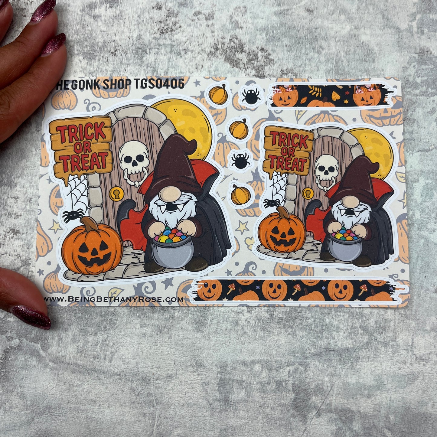 Halloween Trick or Treat Gonk Stickers (TGS0406)