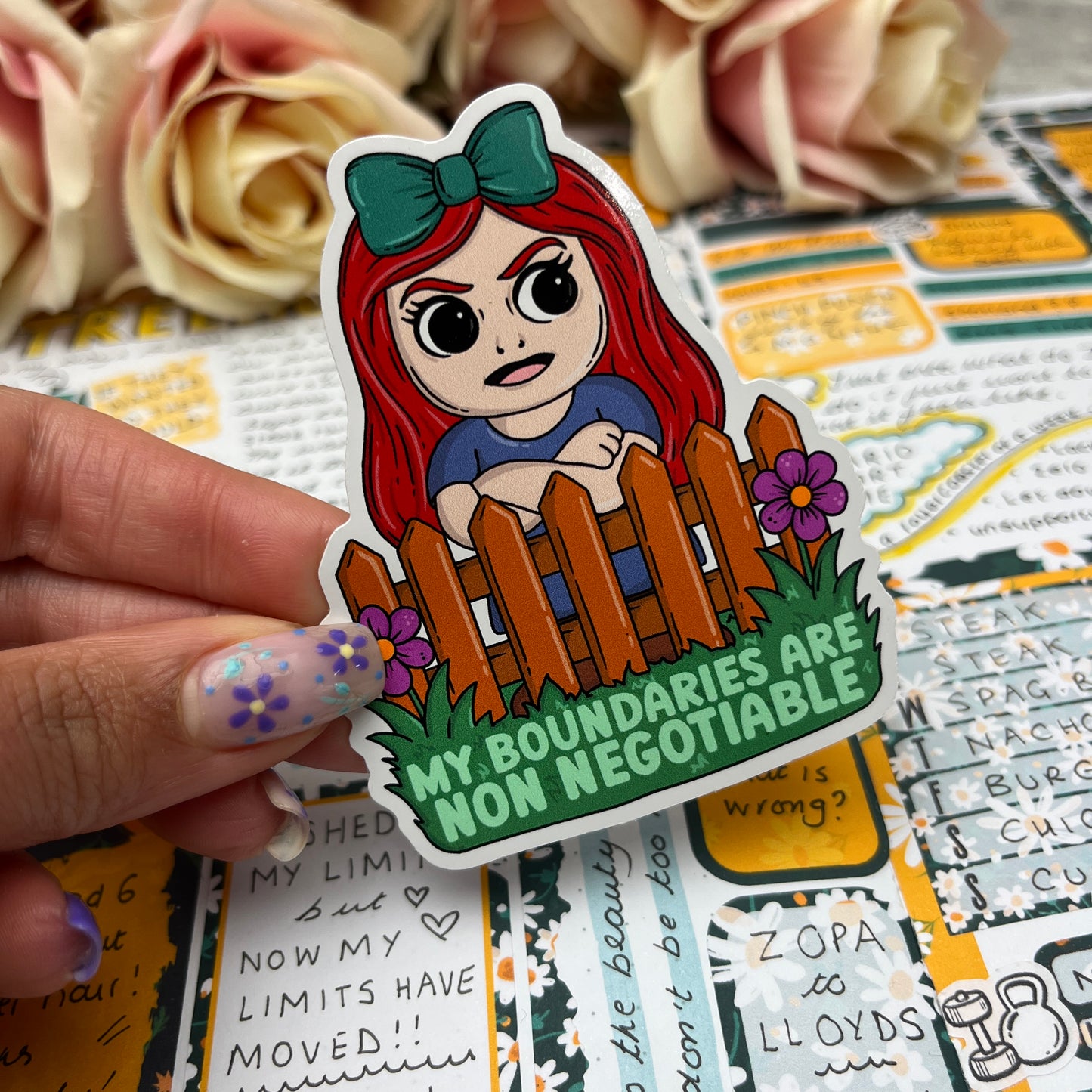 (166) My boundaries are non negotiable - vinyl sticker