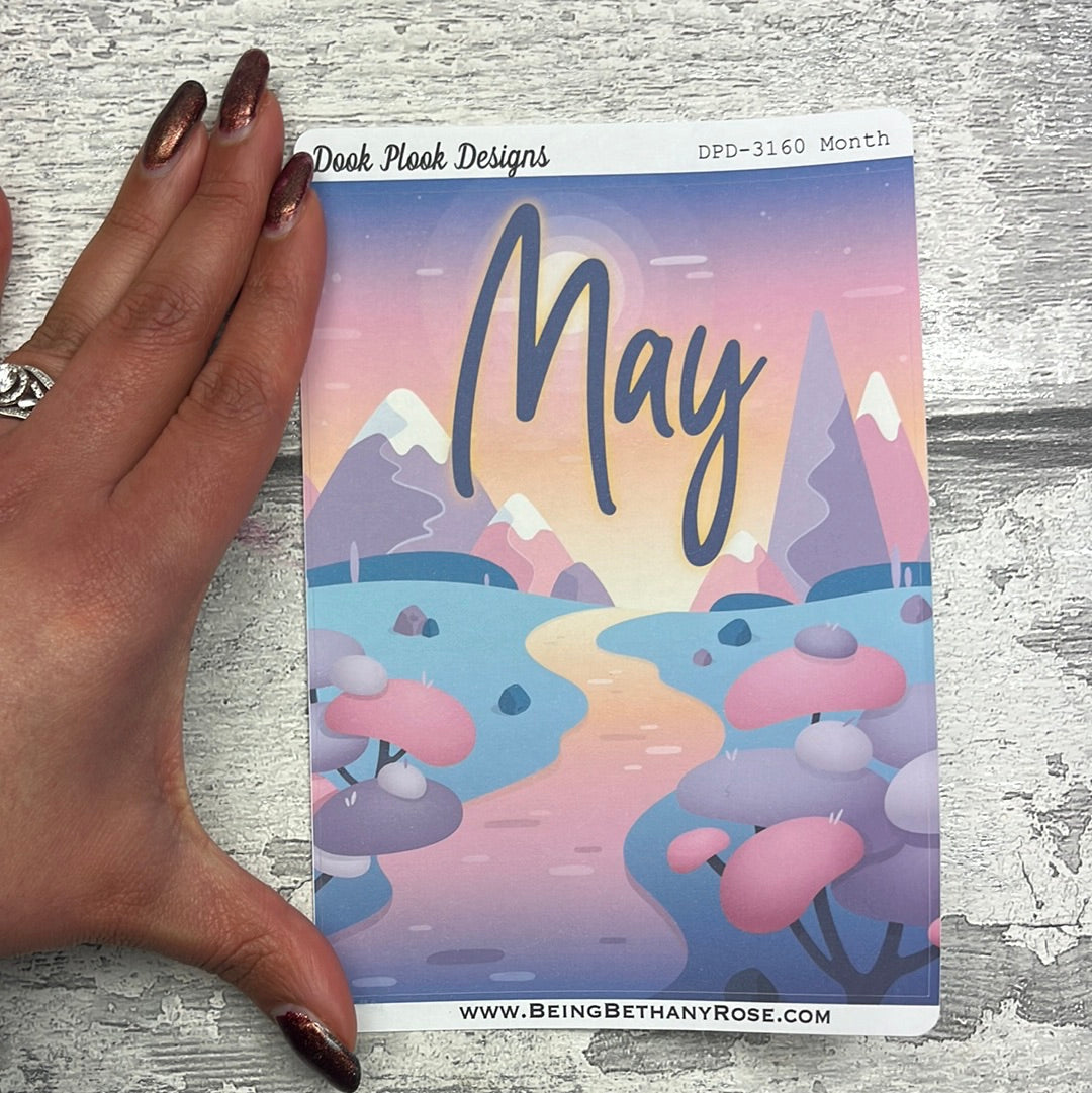 Large Cover Page ' May Month ' Sticker (DPD3160)
