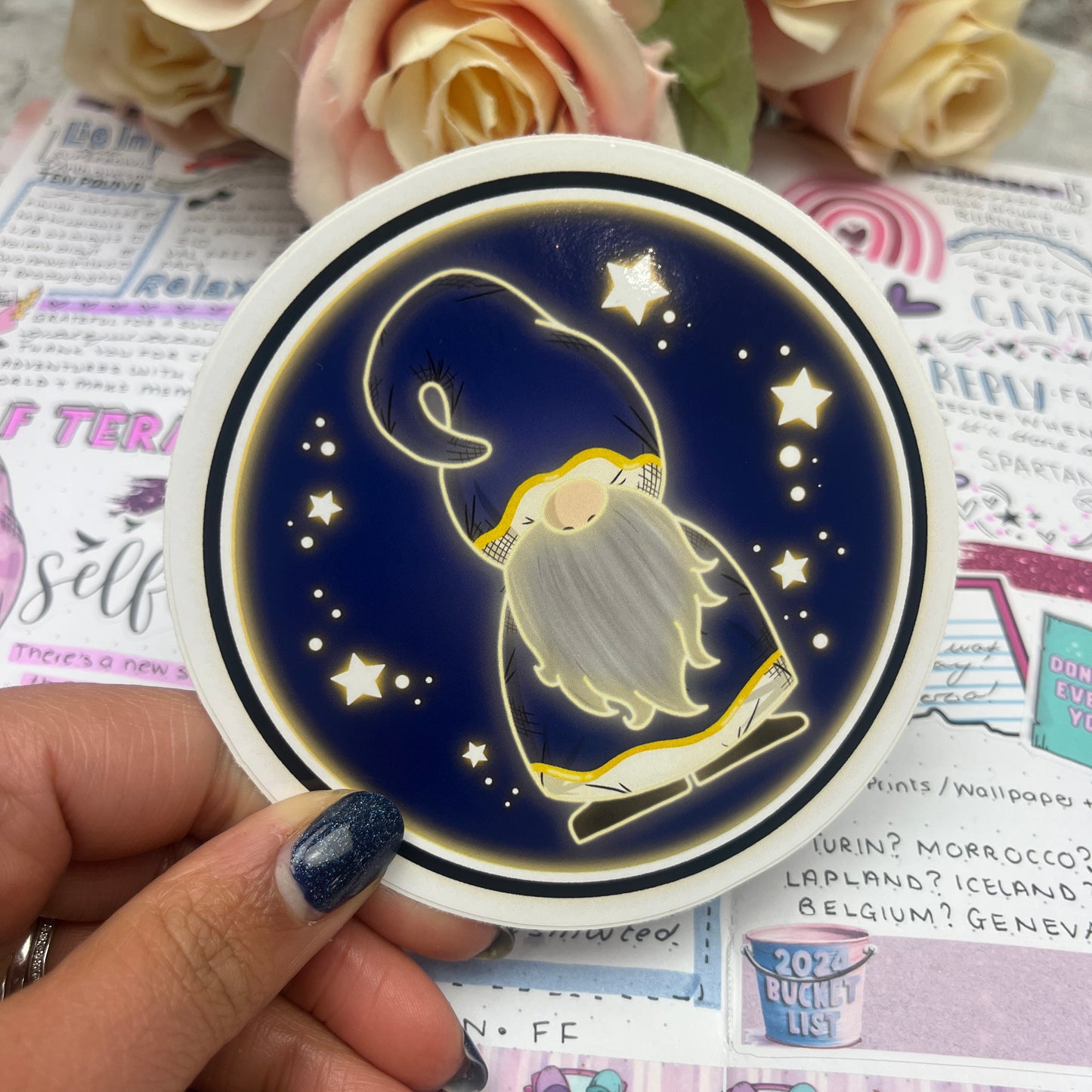 (097) Electric light up Gnorman... Vinyl sticker