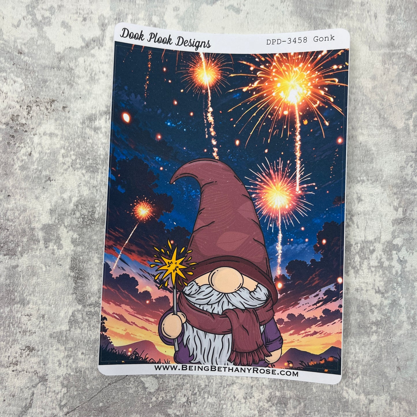Large Cover Page ' November 2.0' Bonfire Night fireworks Sticker (DPD3458)