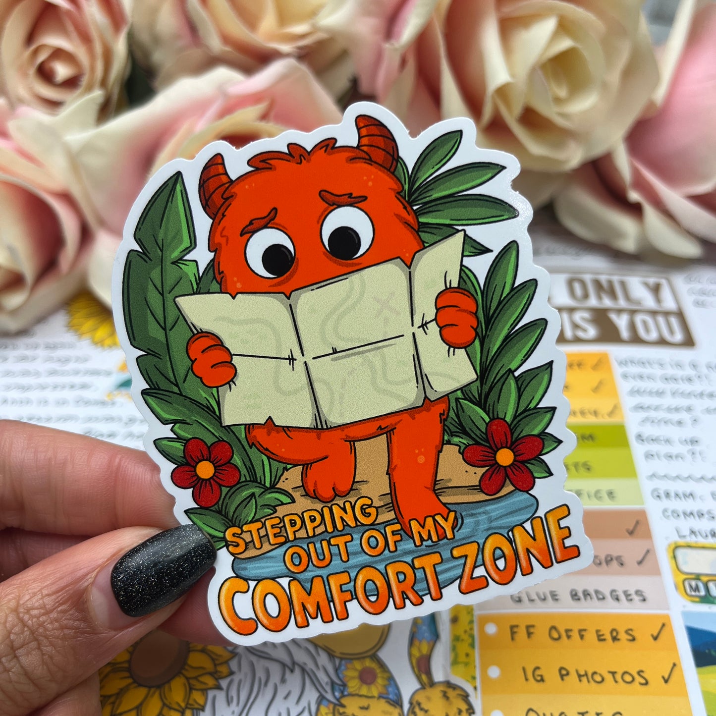 (157) Stepping out from comfort zone - vinyl sticker