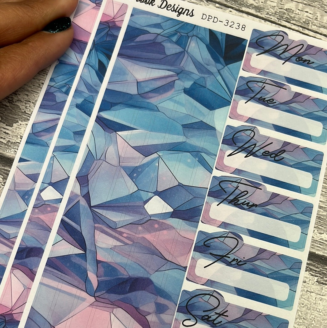 One sheet week planner stickers - Crystal (DPD3238)