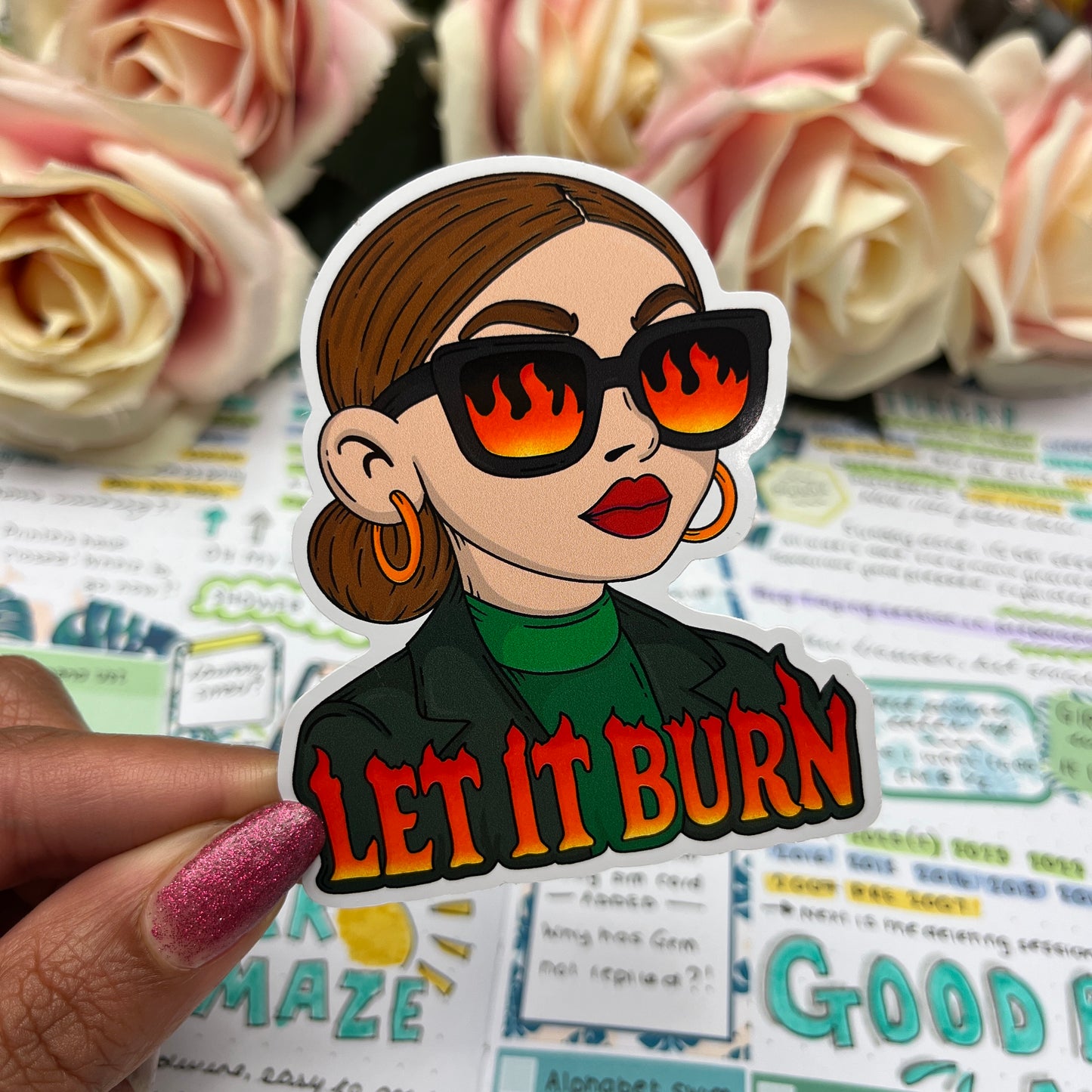 (0145) Let it burn - vinyl sticker