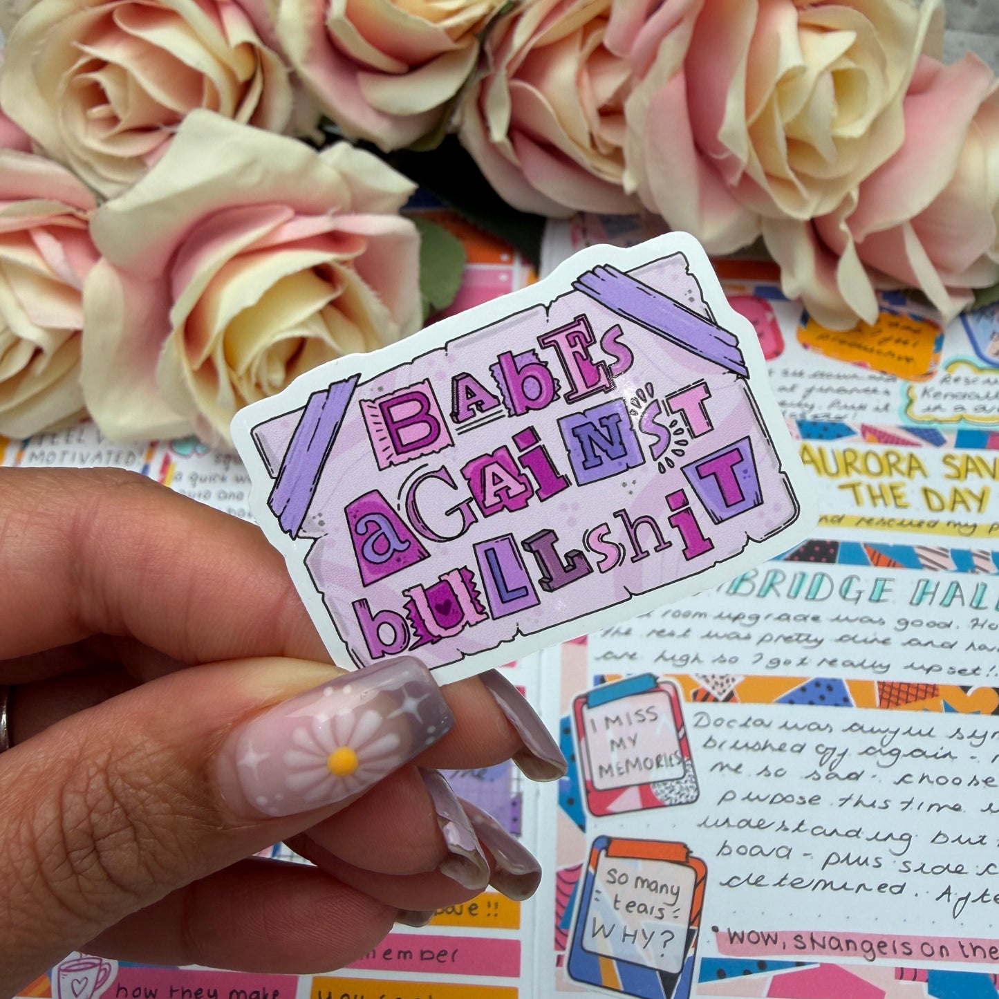 (114) Babes against bullshit- vinyl sticker