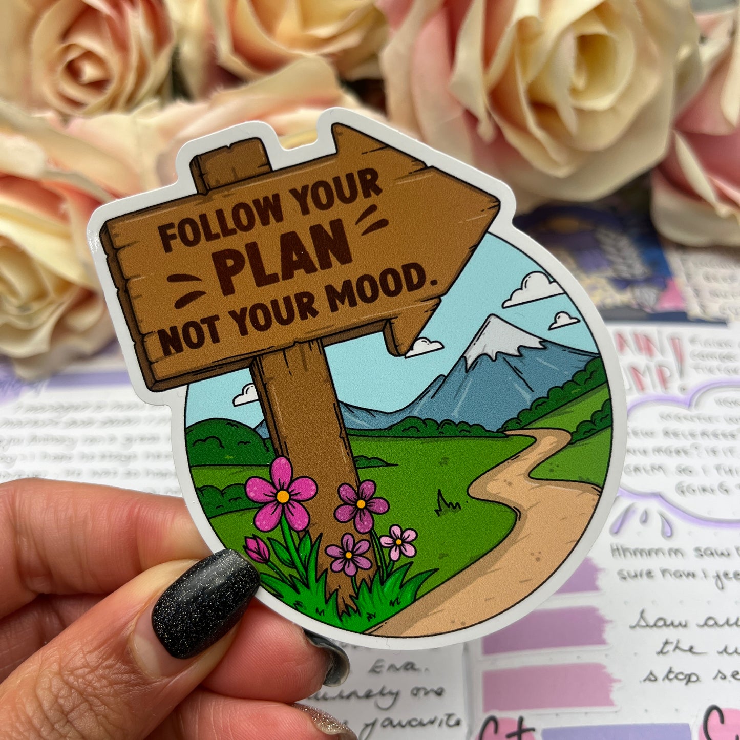 (157) Follow your plan not your mood - vinyl sticker