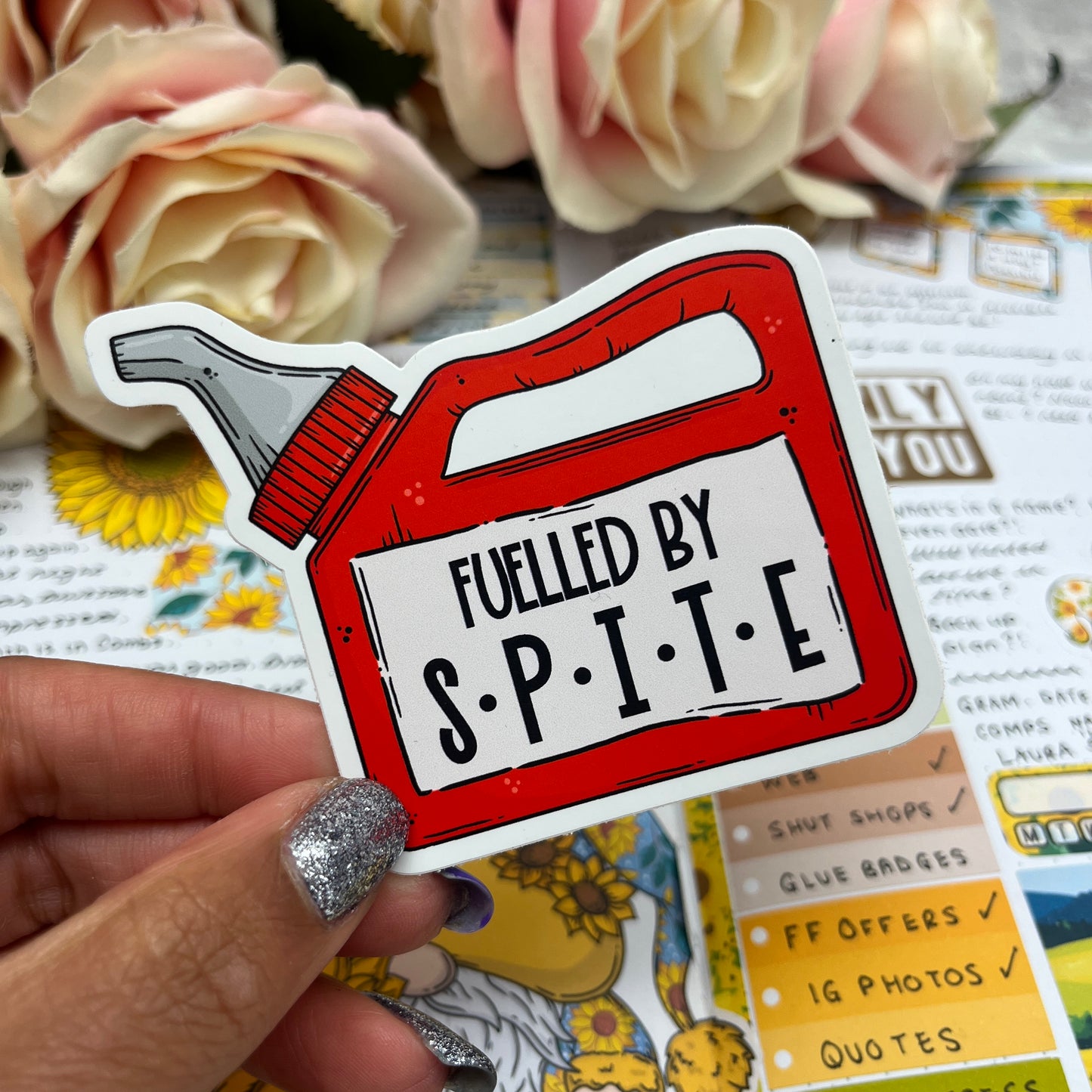 (100) Fueled by spite - vinyl sticker
