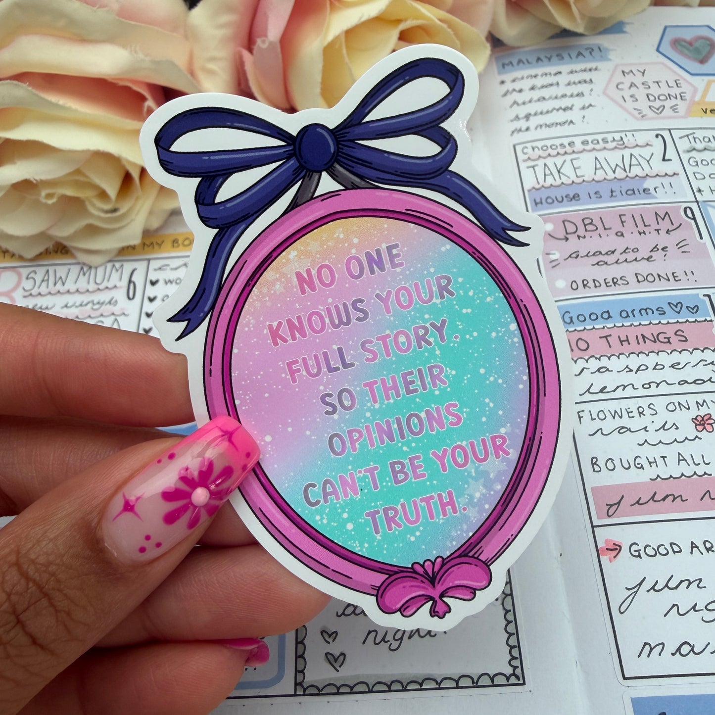 (171) No one knows your full story… frame quote - vinyl sticker