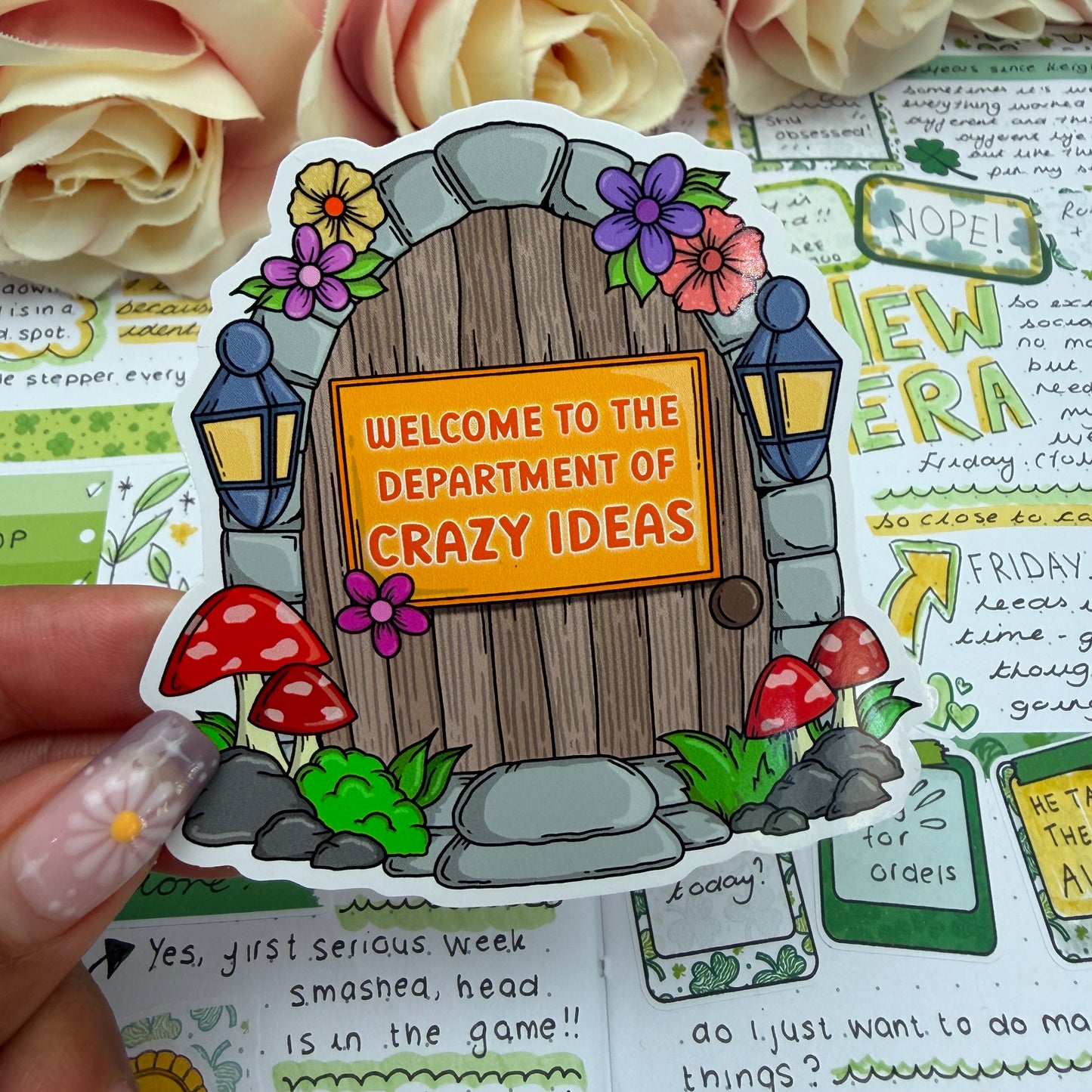 (168) Welcome to department of crazy ideas - vinyl sticker