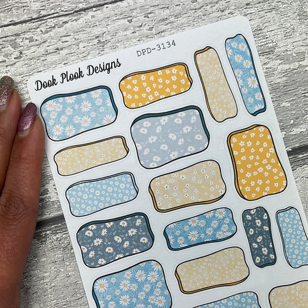 Daisy Hand drawn box stickers (DPD3134)