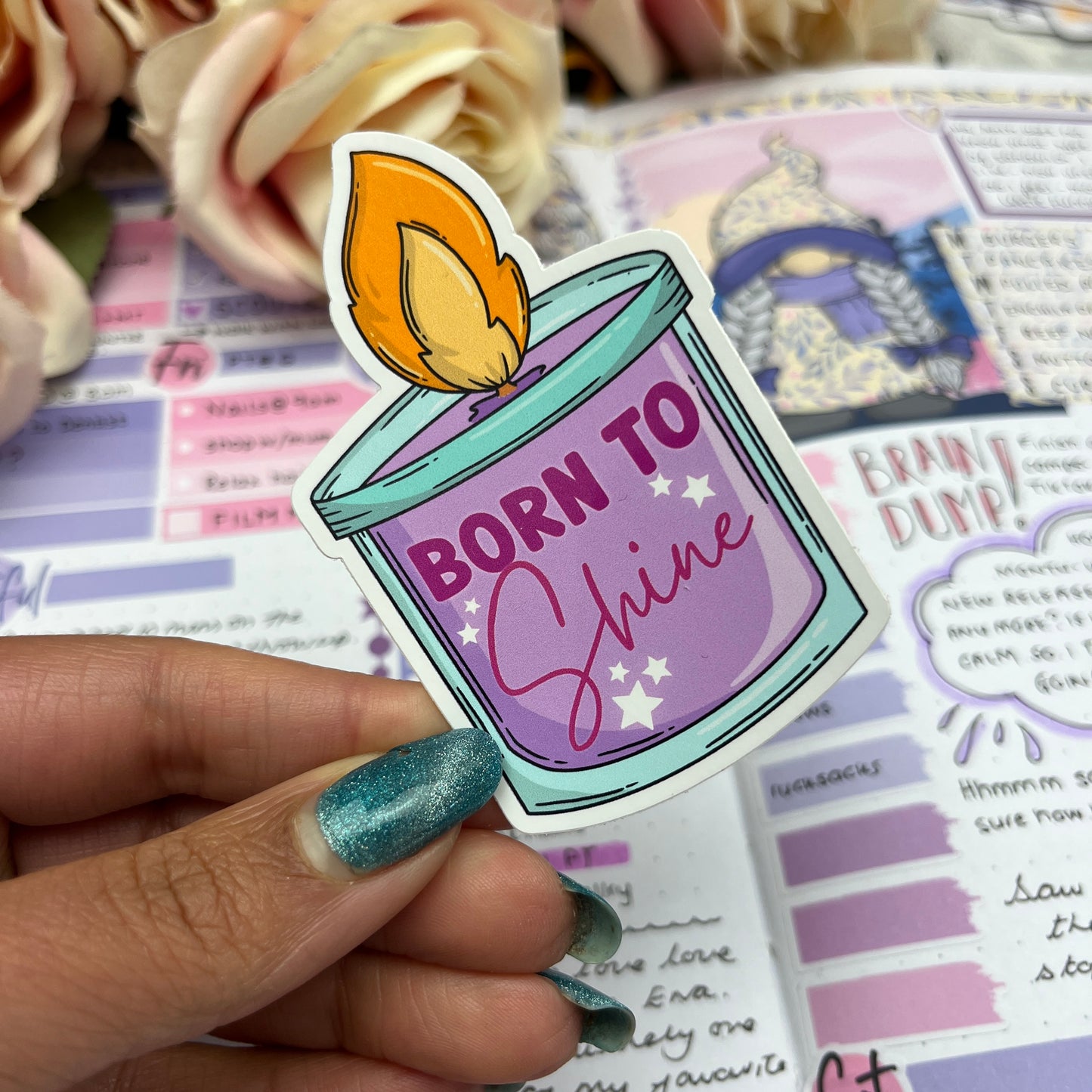(0134) Born to shine- vinyl sticker