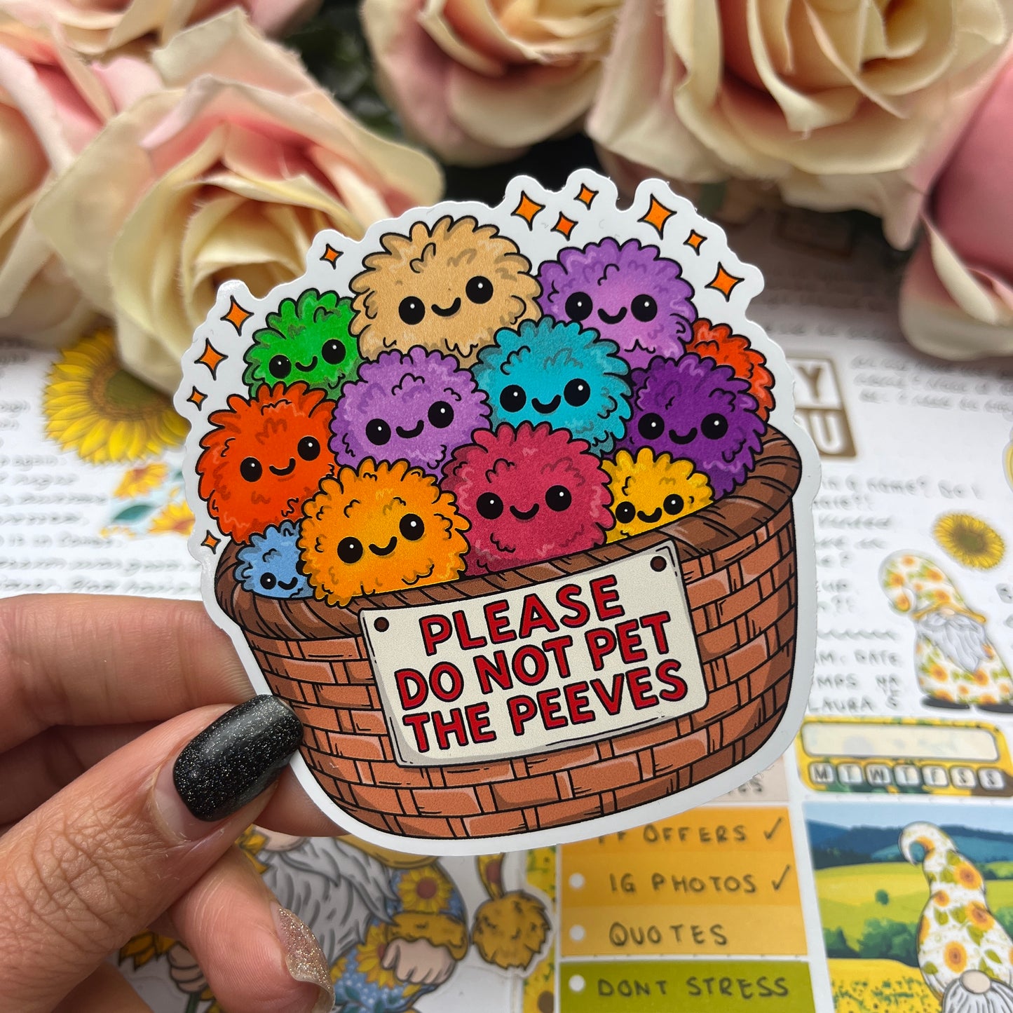 (156) Please do not pet the peeves - vinyl sticker
