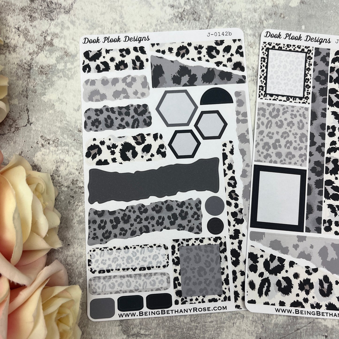 Scrap Journalling - Wendy Mono Leopard Print (J00142)