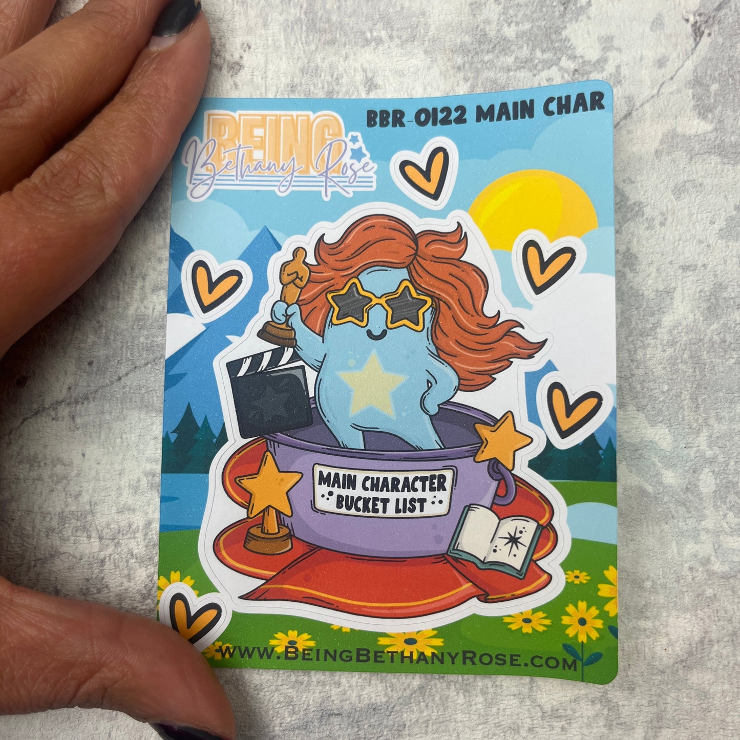 Main Character Self Care Bucket List Stickers (BBR0122)