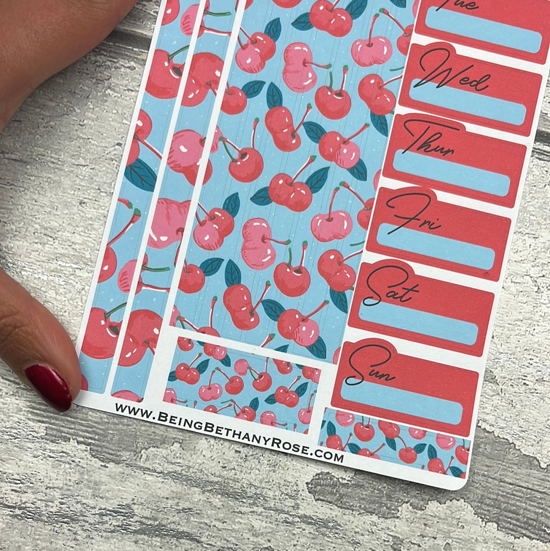 One sheet week planner stickers - Cherry (DPD3206)