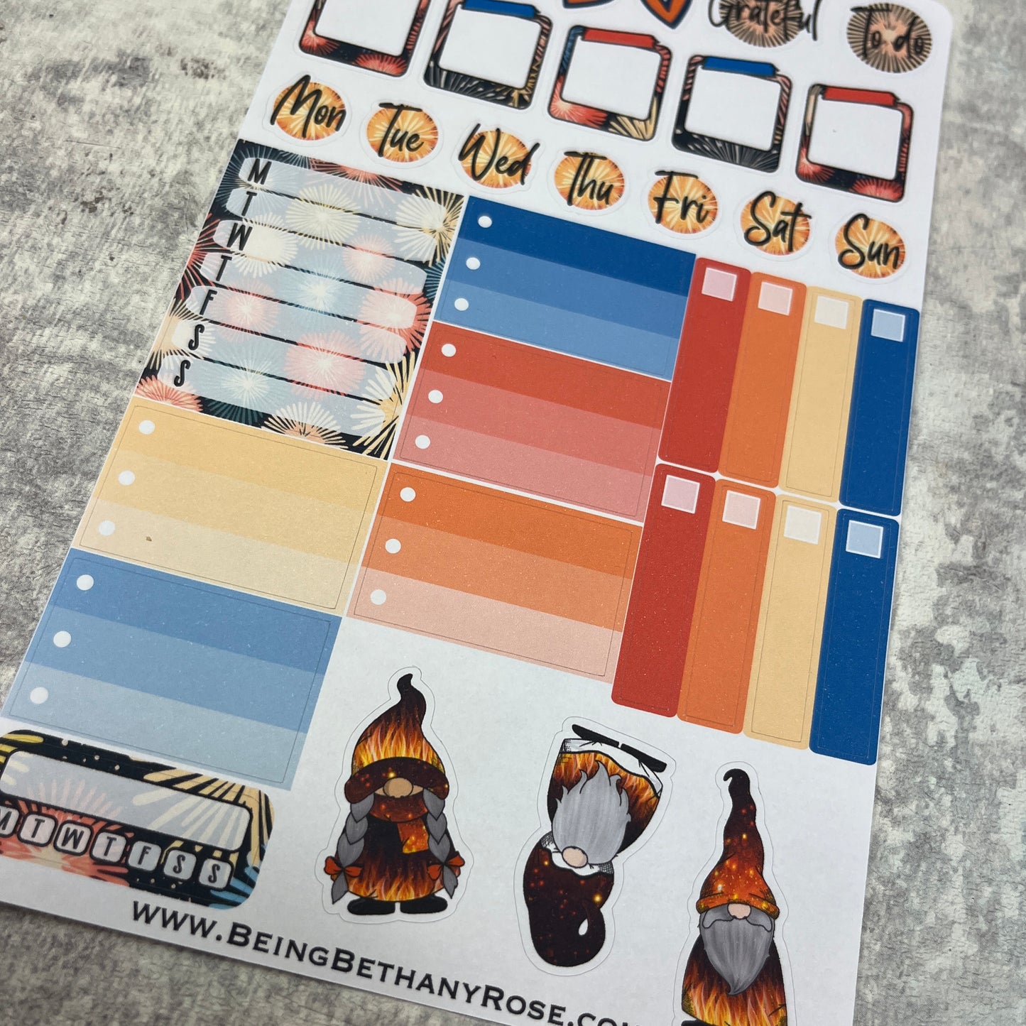 Bonfire Night fireworks functional planner stickers (BBR-00125)