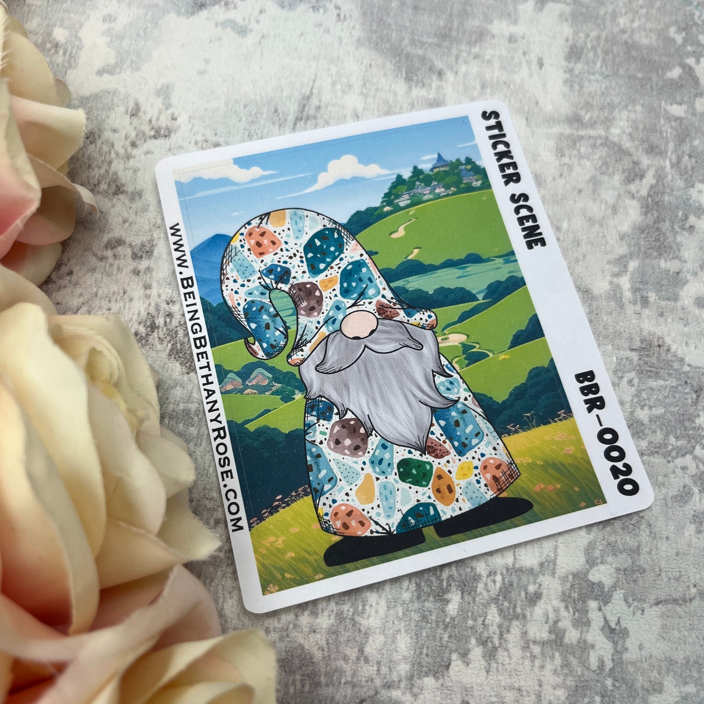 Terrazzo Rocks Greta scene sticker (BBRSCENE-0020)